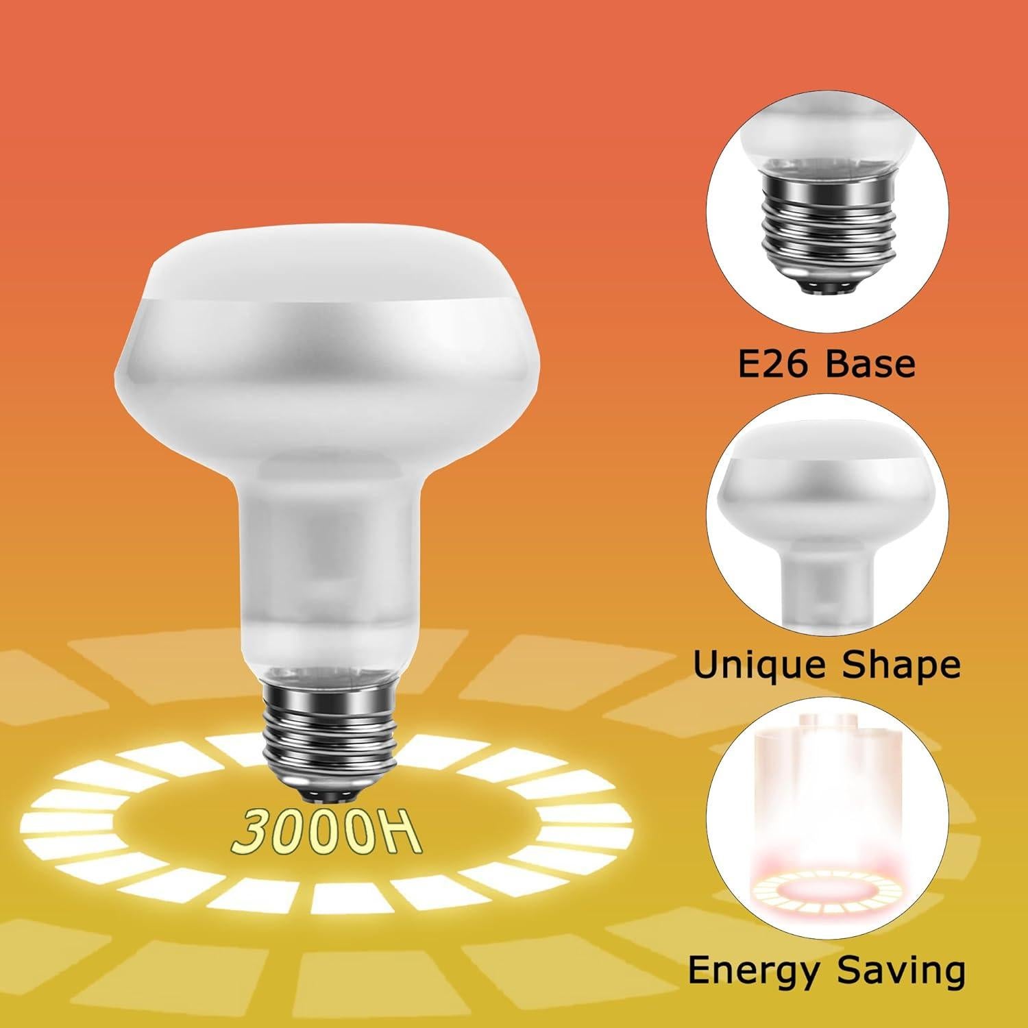 Lámpara de Calor UVA 60W HARTOMPET para Reptiles - Paquete de 2