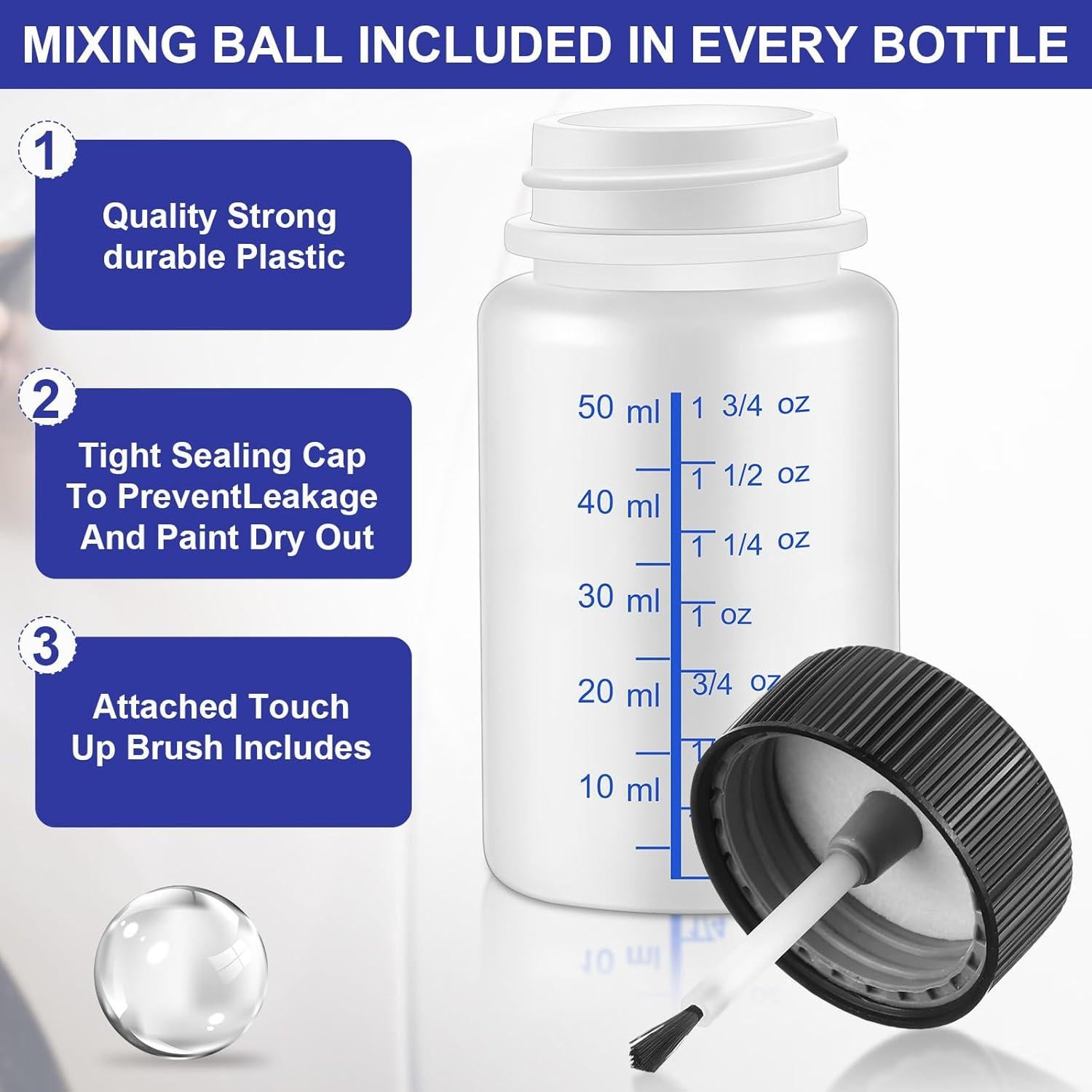 Kit 60 Botellas de Pintura Maxcheck con Pincel 30ml y 60ml