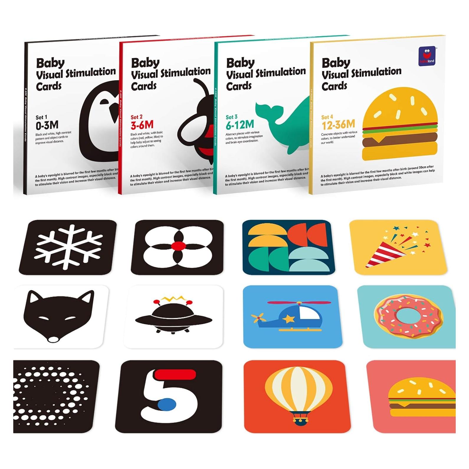 Tarjetas de Estimulación Visual Hahaland para Bebés 0-36 Meses