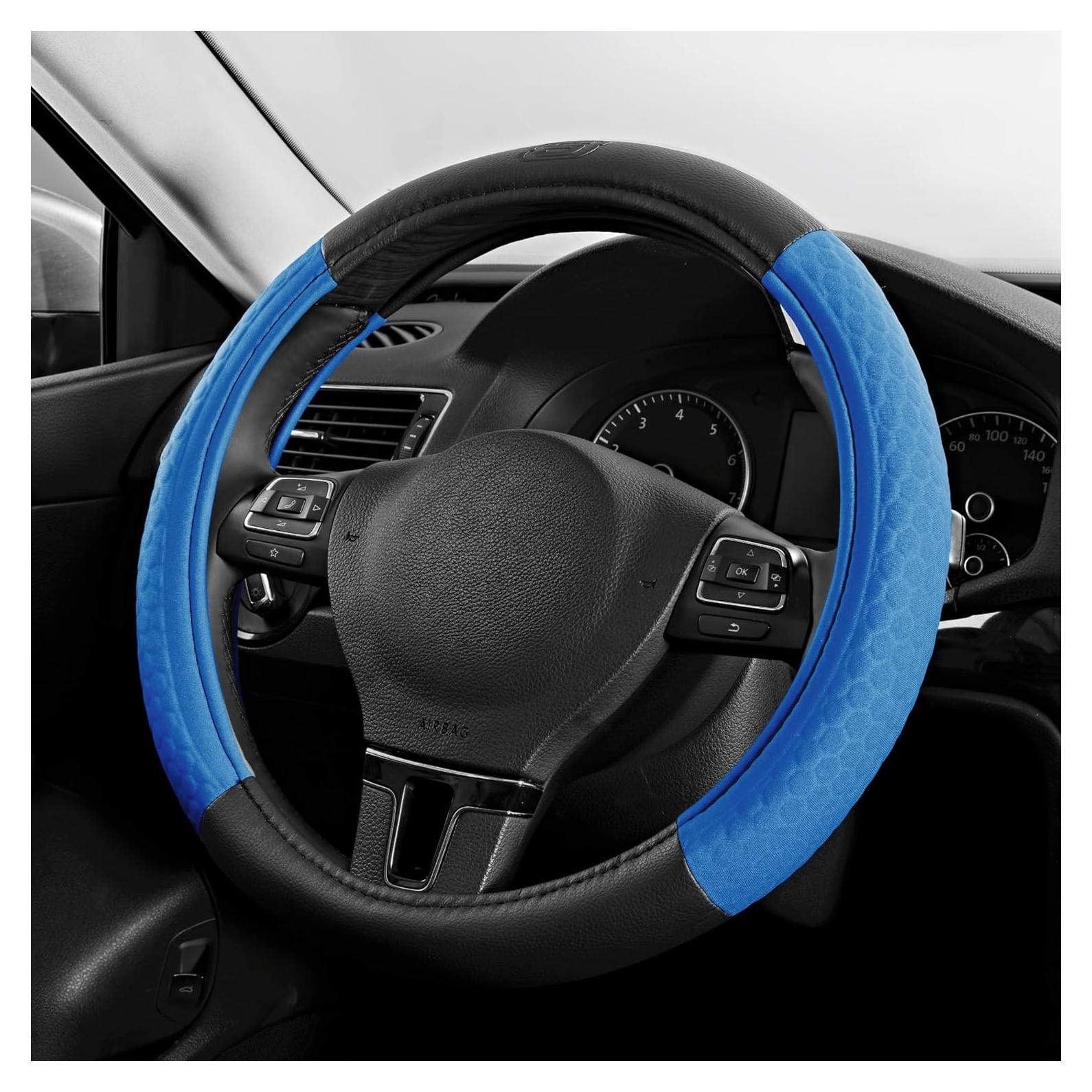 Cubierta de Volante Skechers Azul Cuero TPE 37-38 cm Ajuste Universal