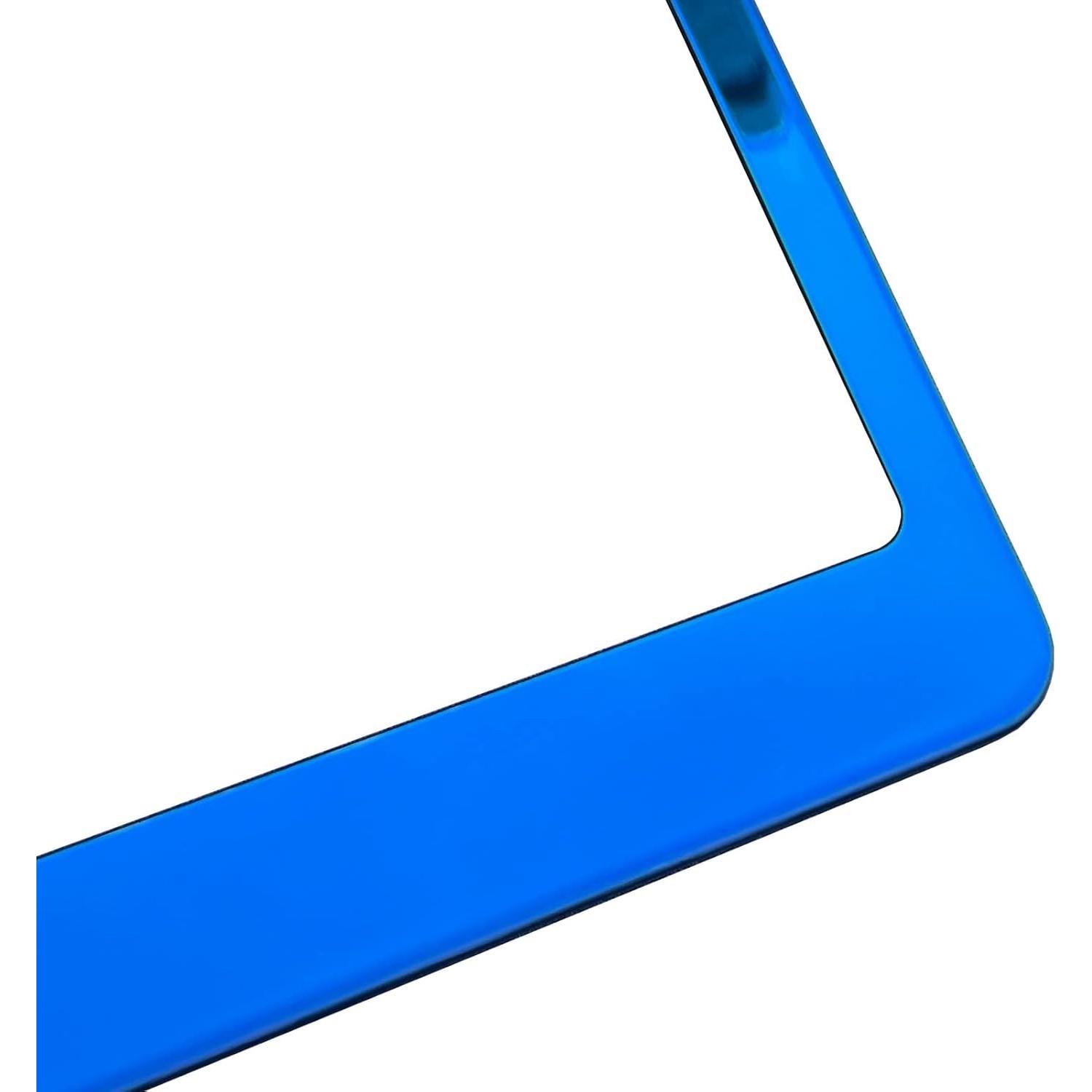 Marco de Placa de Licencia NAROWAN Cromo Azul Espejo Universal