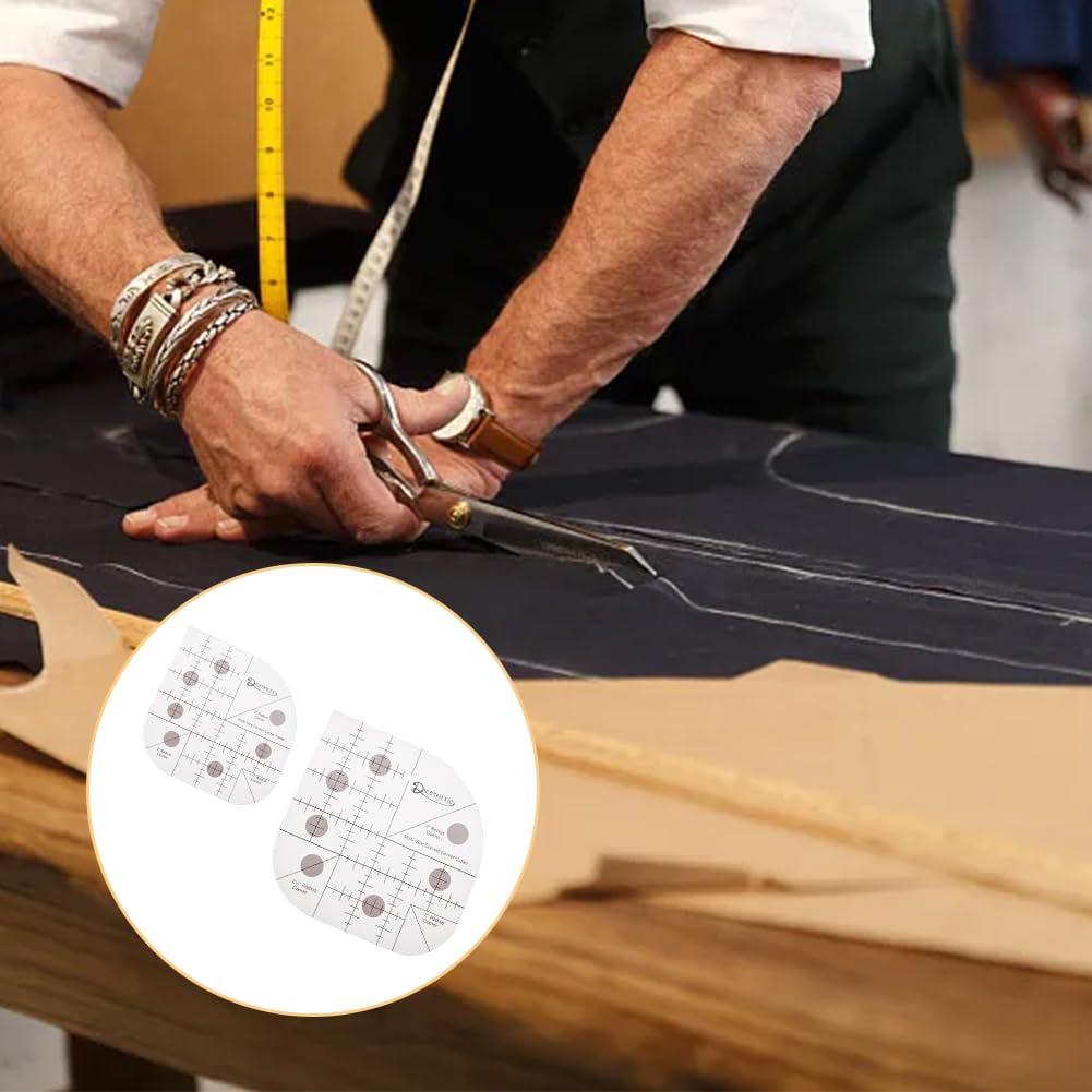 Regla Curvada DICOSMETIC 2 Pcs Acrílico 15.5-20.4 cm Costura