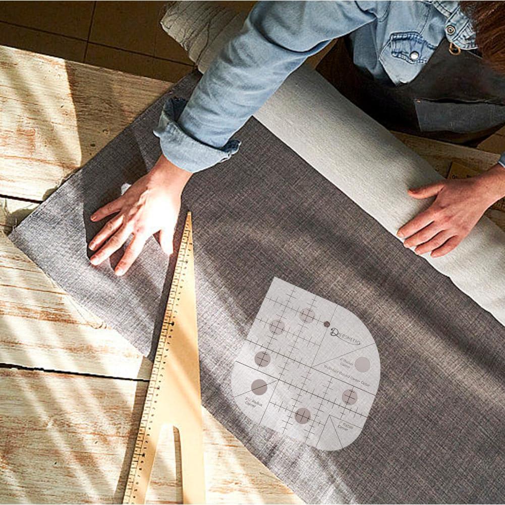 Regla Curvada DICOSMETIC 2 Pcs Acrílico 15.5-20.4 cm Costura