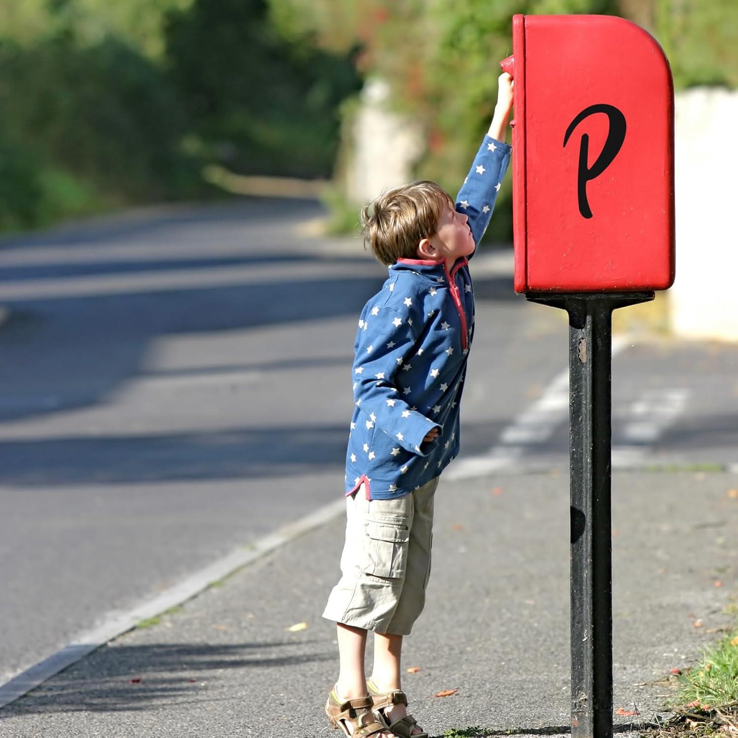 Calcomanías de Letras Negras Ishua - 12 Hojas Impermeables