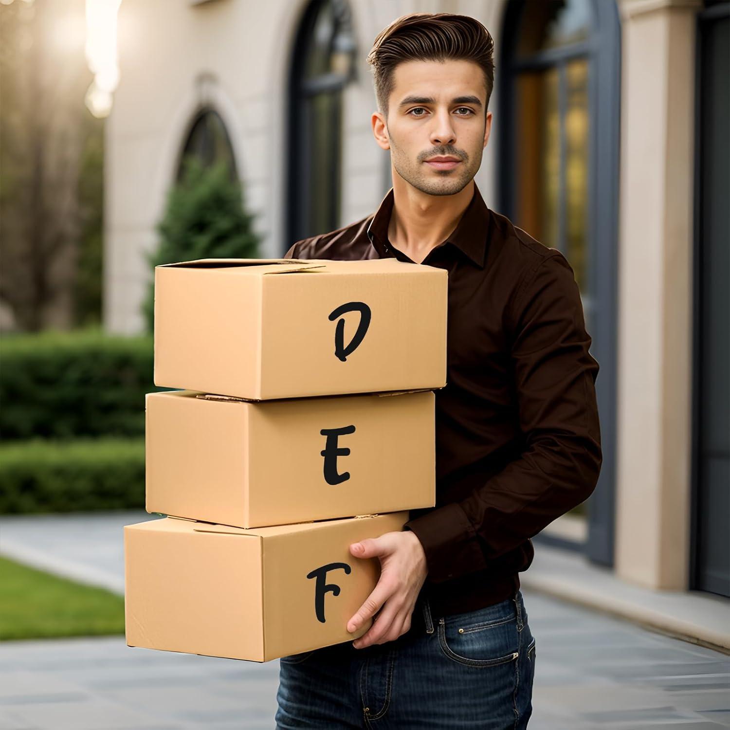 Calcomanías de Letras Negras Ishua - 12 Hojas Impermeables