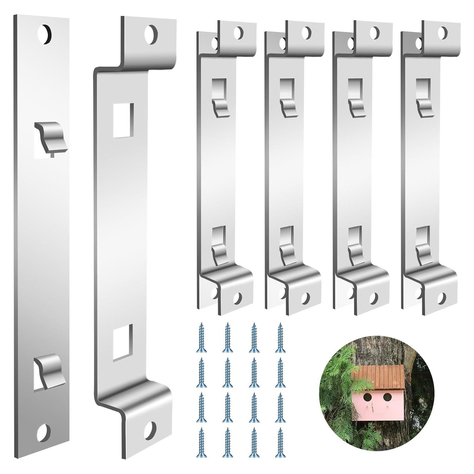 Soporte para Casa de Aves LONIKSTEP 4 Piezas Metal Galvanizado