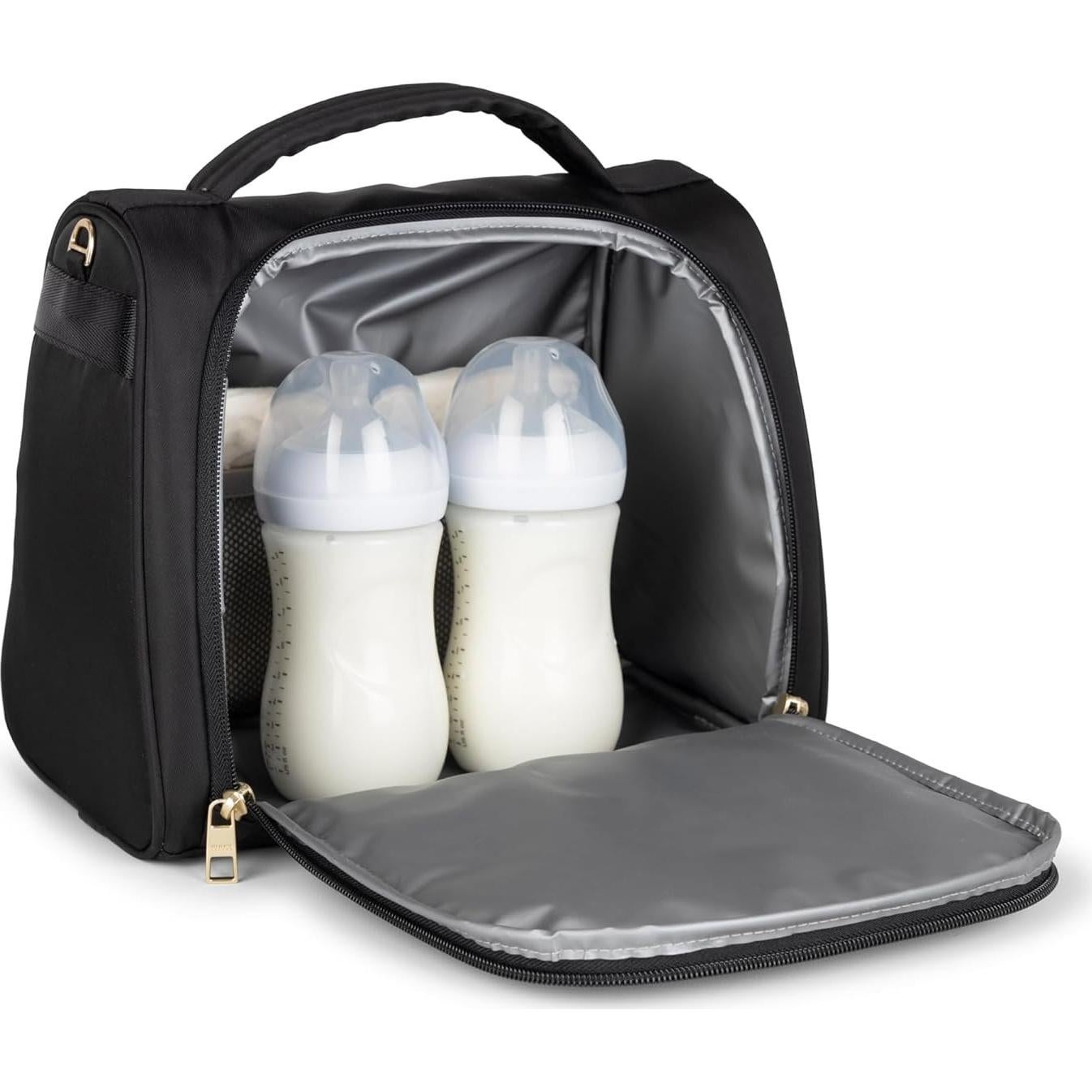 Bolsa Aislada JuJuBe para Biberones y Almuerzo Negra