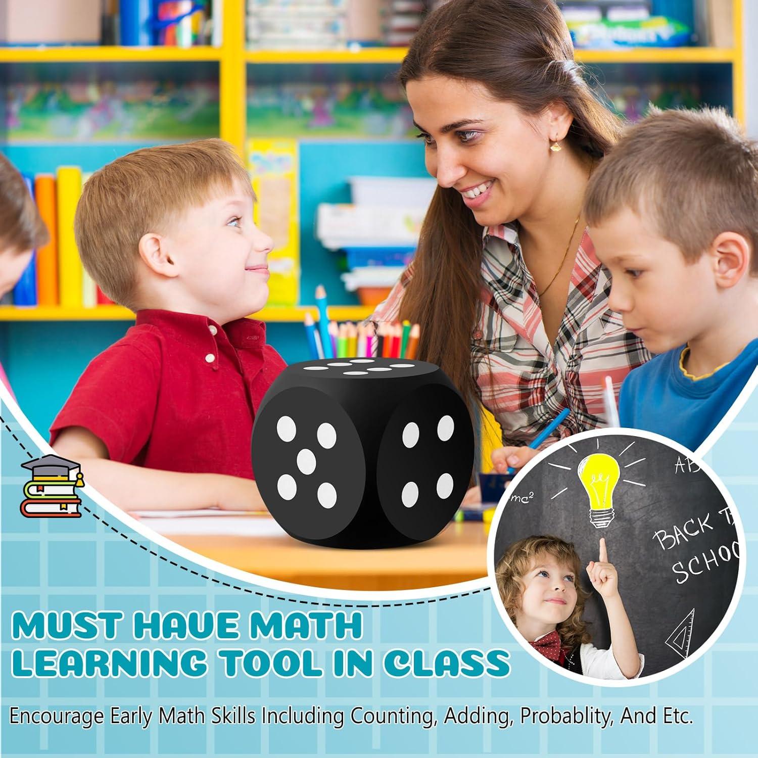 Dados de Espuma Gigantes Shappy 15.24 cm Juguete Educativo Negro