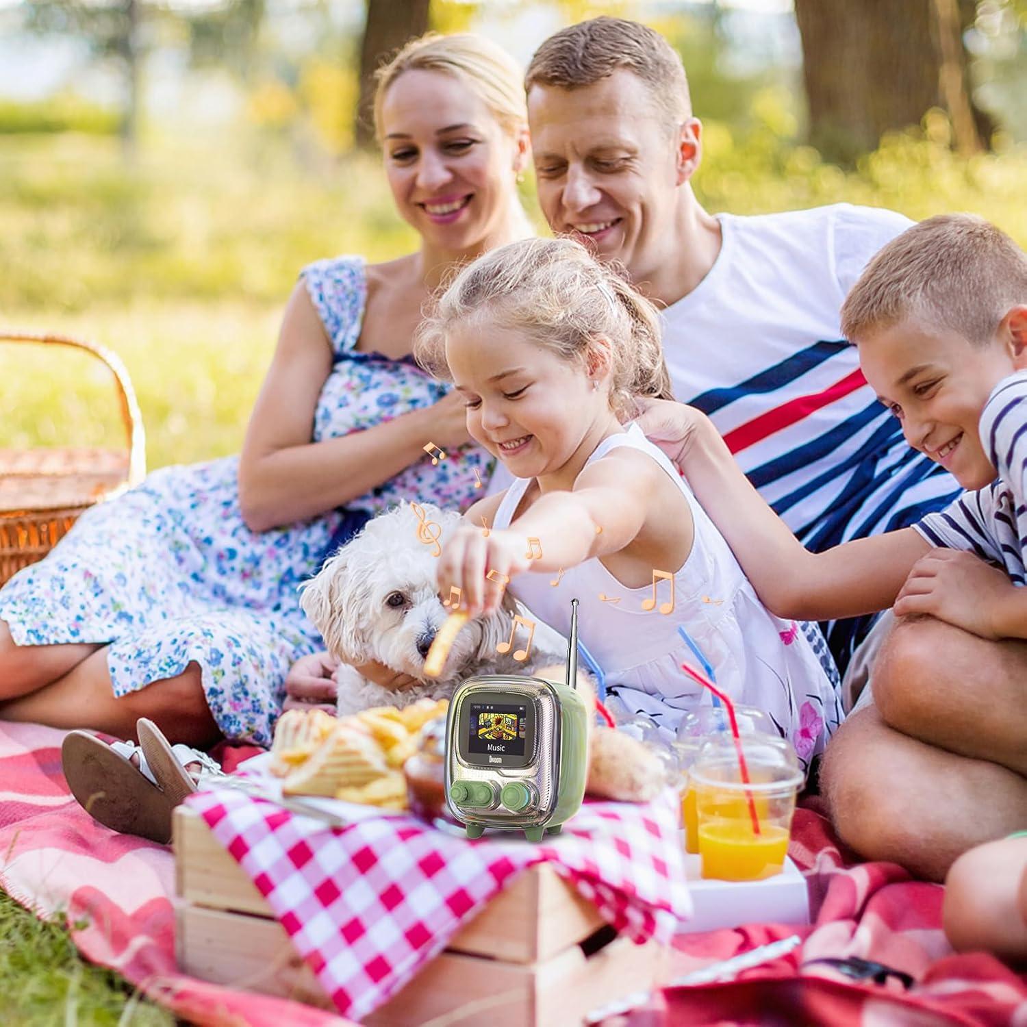 Divoom Tiivoo-2 Altavoz Bluetooth Retro Verde con Radio FM