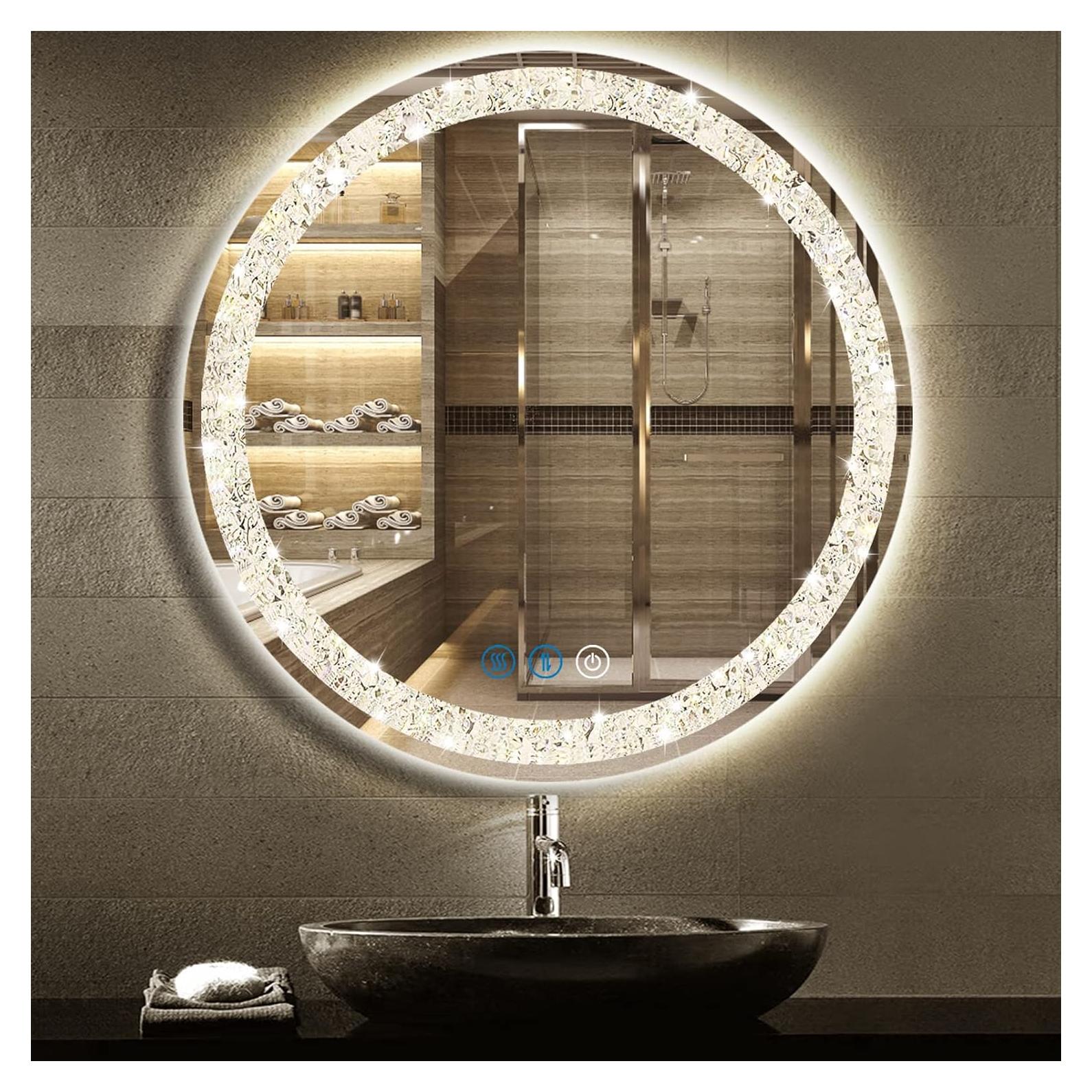 Espejo Redondo LED DIDIDADA 50.8 cm Brillo Ajustable 3 Colores