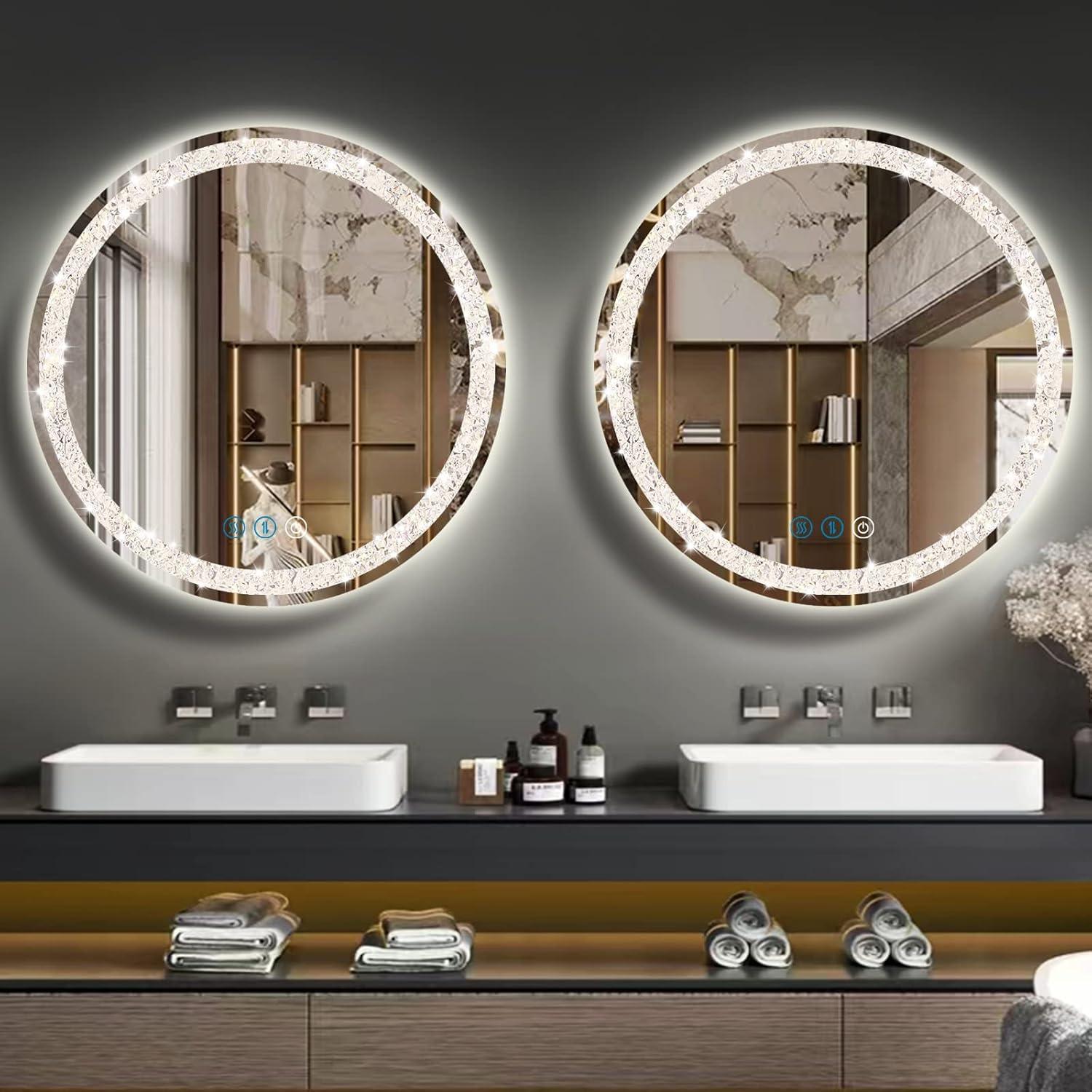 Espejo Redondo LED DIDIDADA 50.8 cm Brillo Ajustable 3 Colores