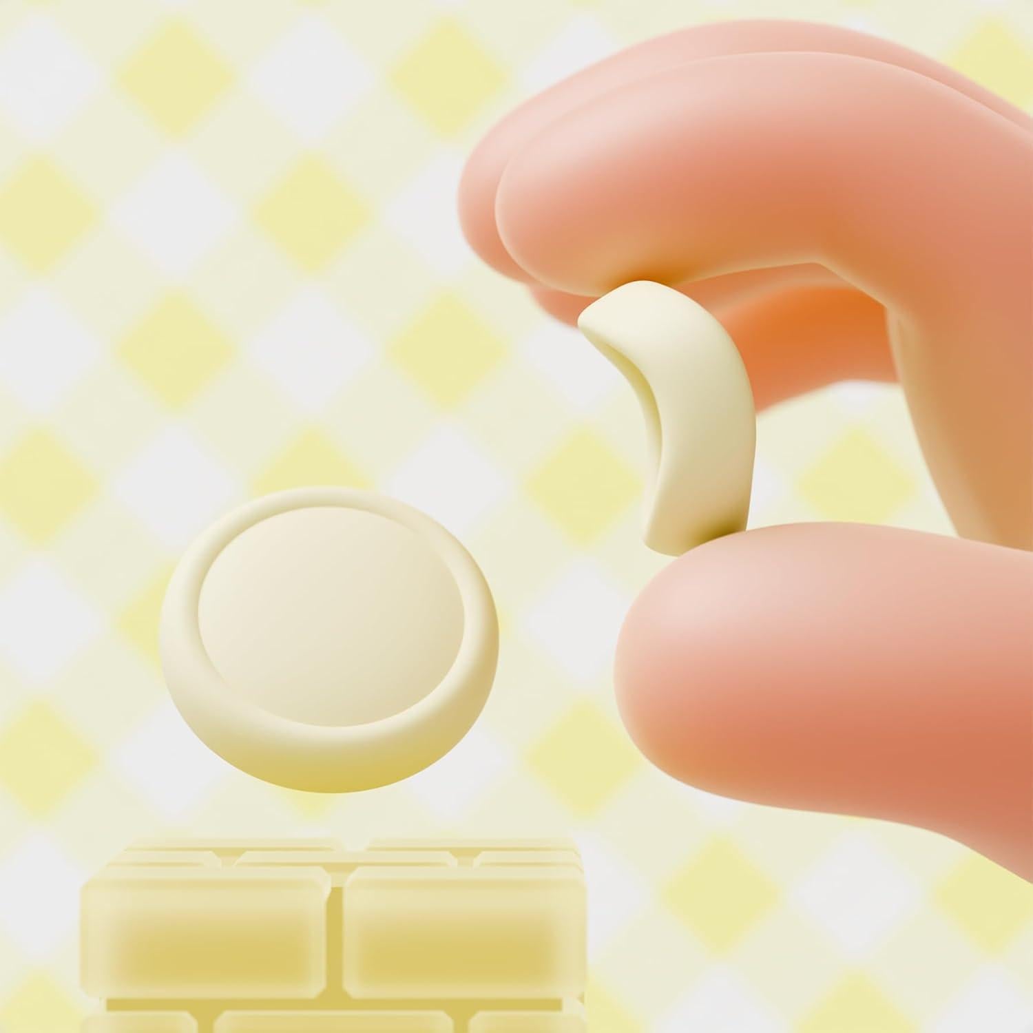 Juego de Tapas de Joystick y Botones PlayVital para Joycon Nintendo Switch 2 - Amarillo Antiguo