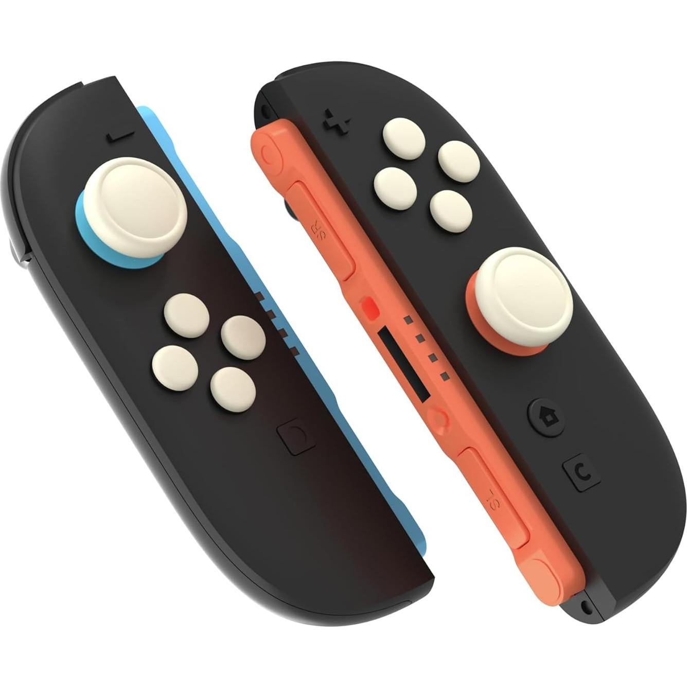 Juego de Tapas de Joystick y Botones PlayVital para Joycon Nintendo Switch 2 - Amarillo Antiguo