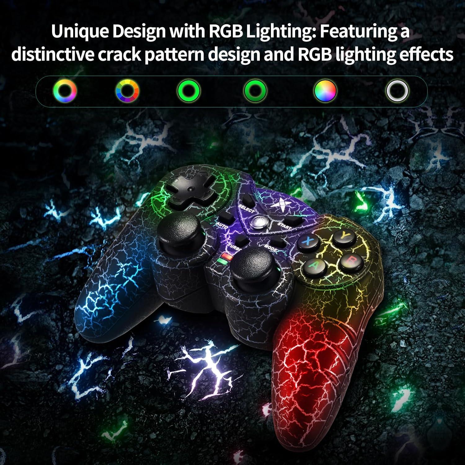 Controlador Inalámbrico RGB NBCP para PC - Grietas Coloridas