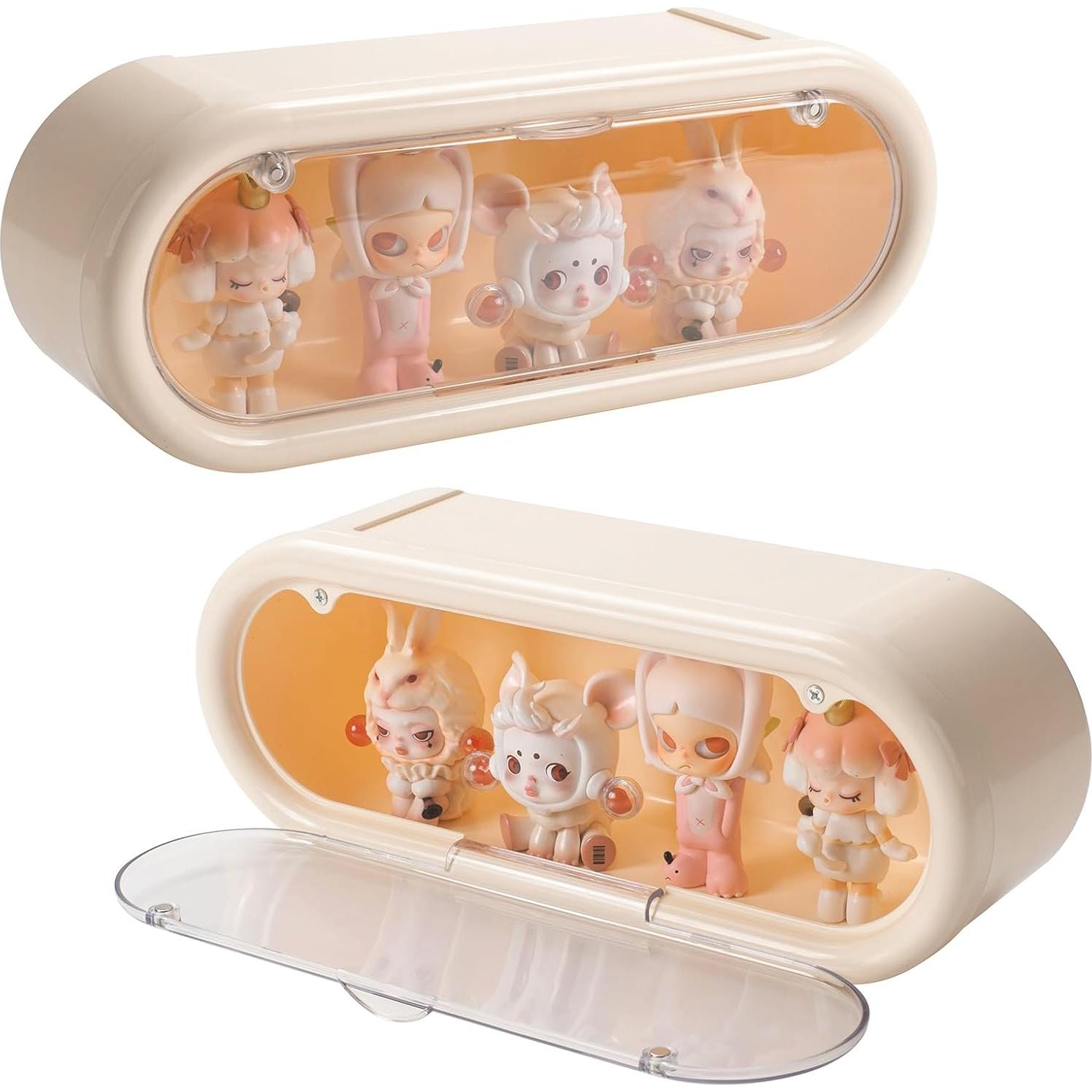 Paquete de 2 cajas de exhibición acrílicas CESTATIVO 30x8.9x11.4cm