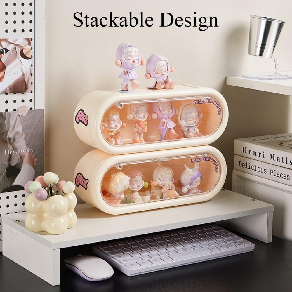 Paquete de 2 cajas de exhibición acrílicas CESTATIVO 30x8.9x11.4cm