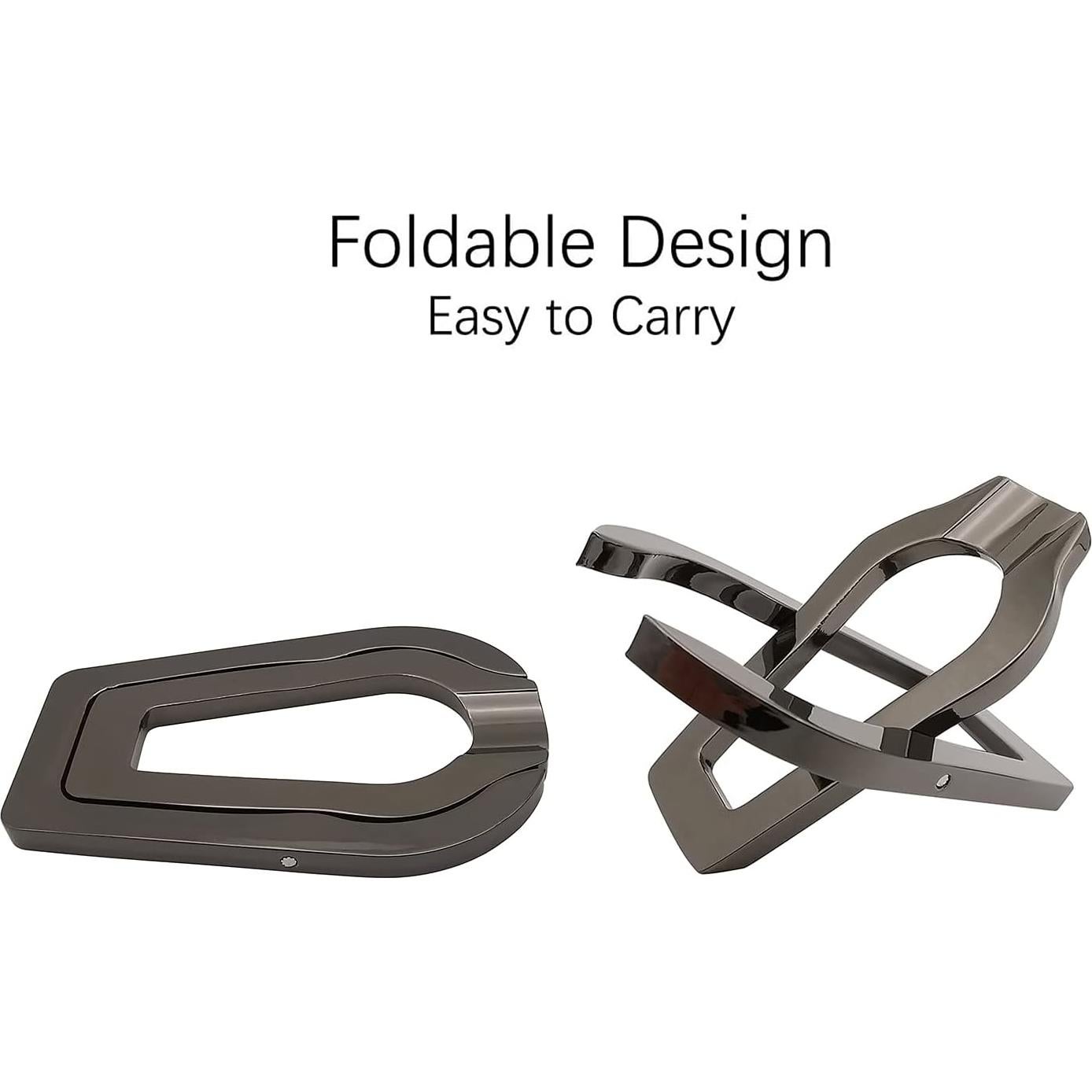 Soporte Pipa de Tabaco Plegable Acero Inoxidable Negro