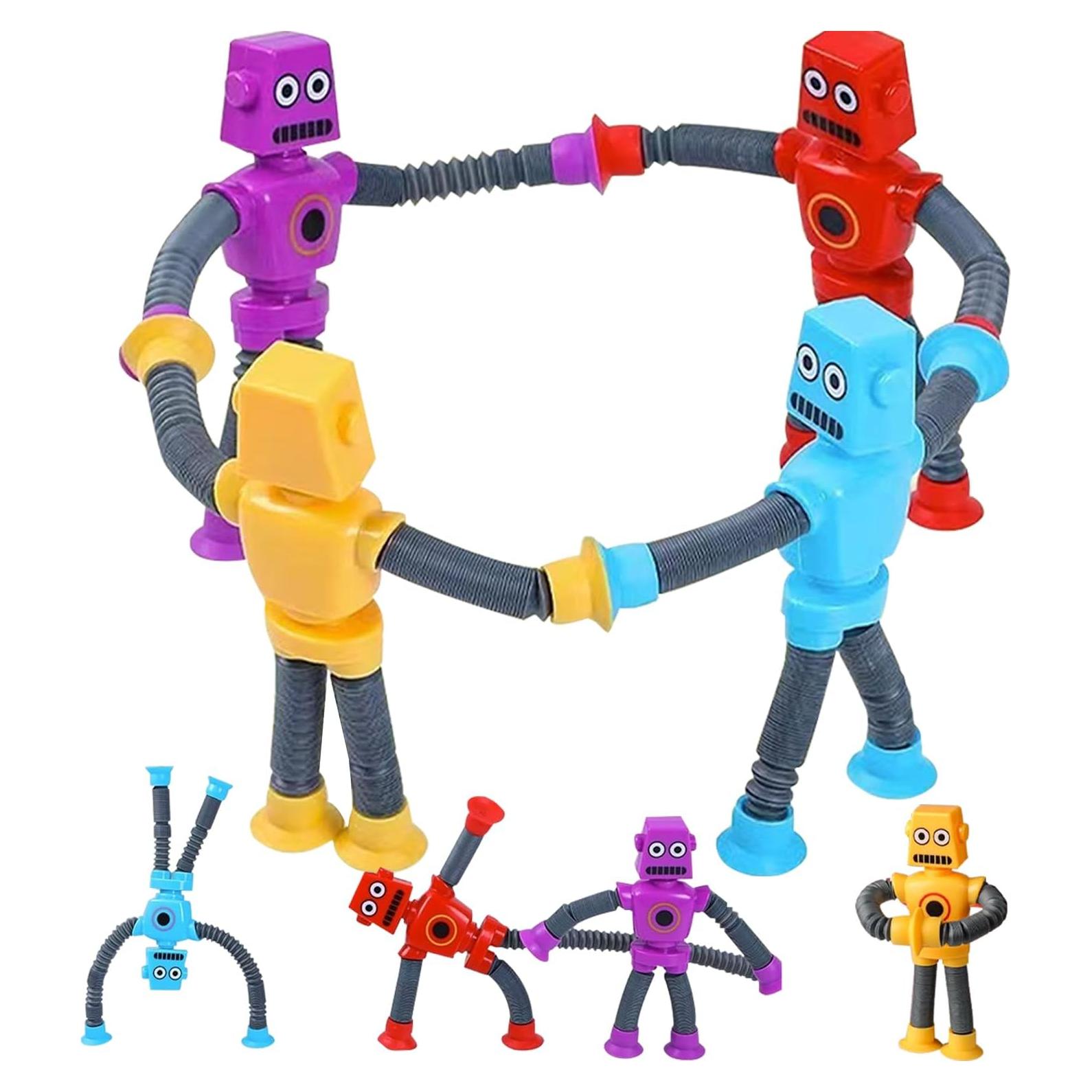 Juguete Robot de Ventosa Limpskys Paquete de 4 Mini Robots