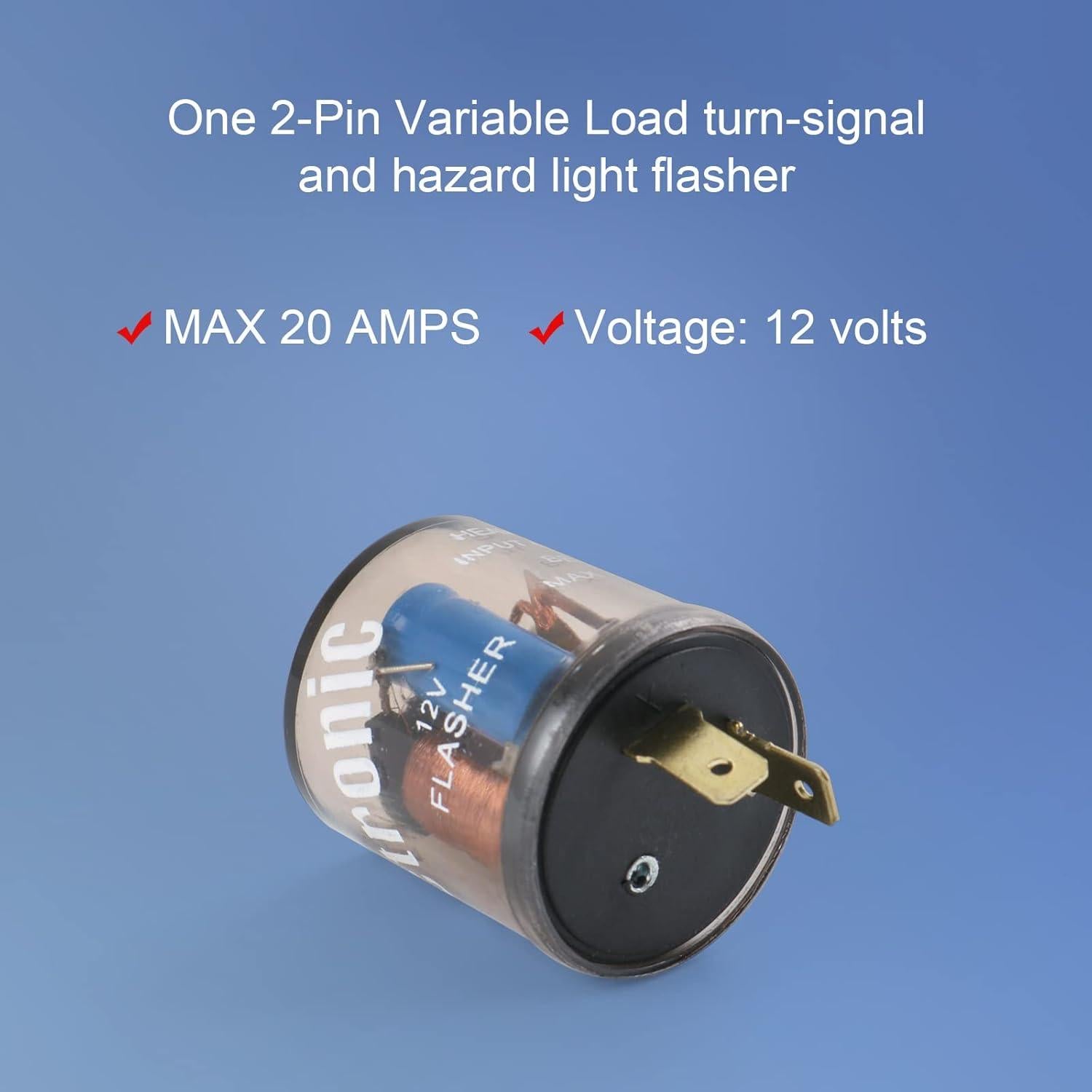 Relé Intermitente 2 Pines 20A 12V LDMINDA para Automóvil