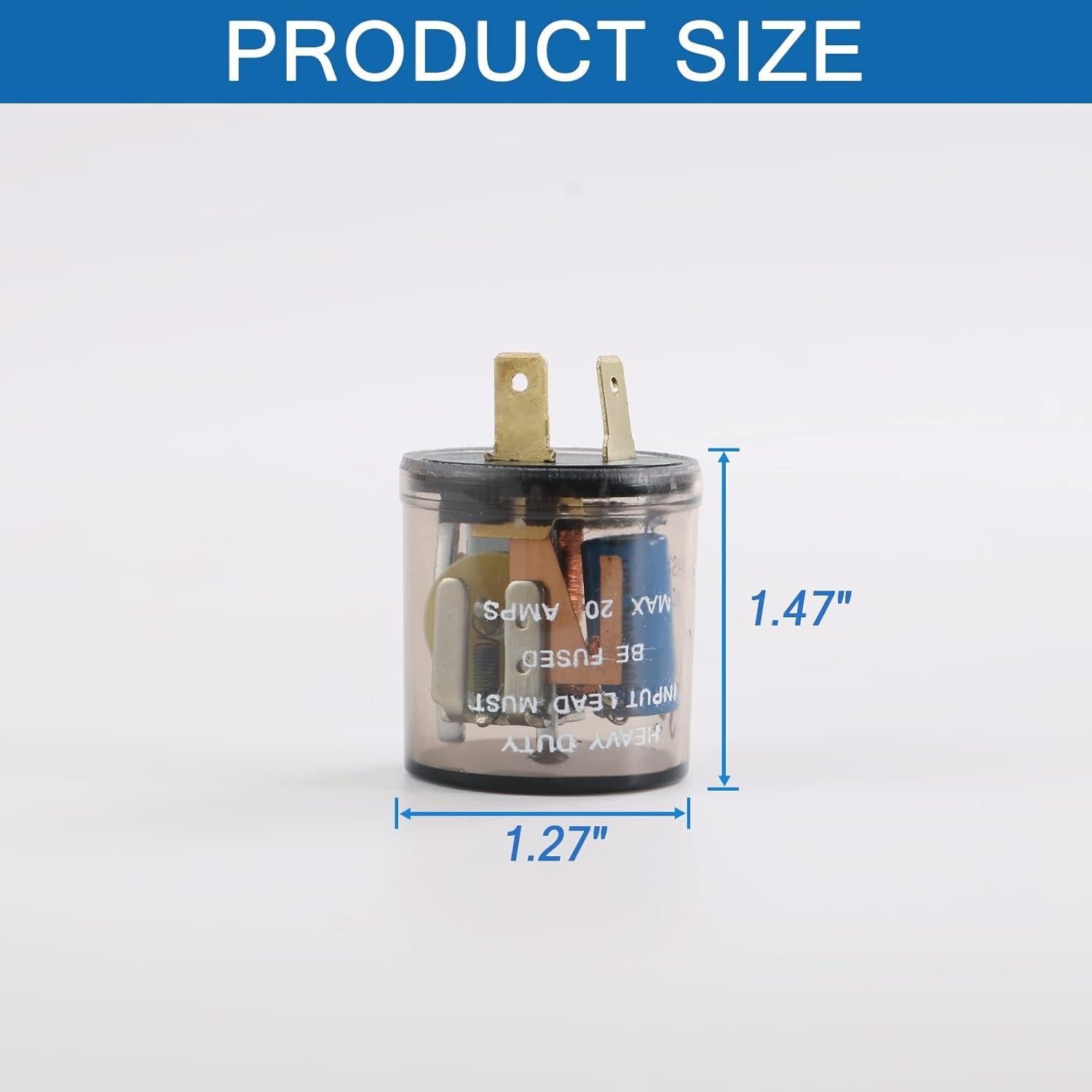 Relé Intermitente 2 Pines 20A 12V LDMINDA para Automóvil