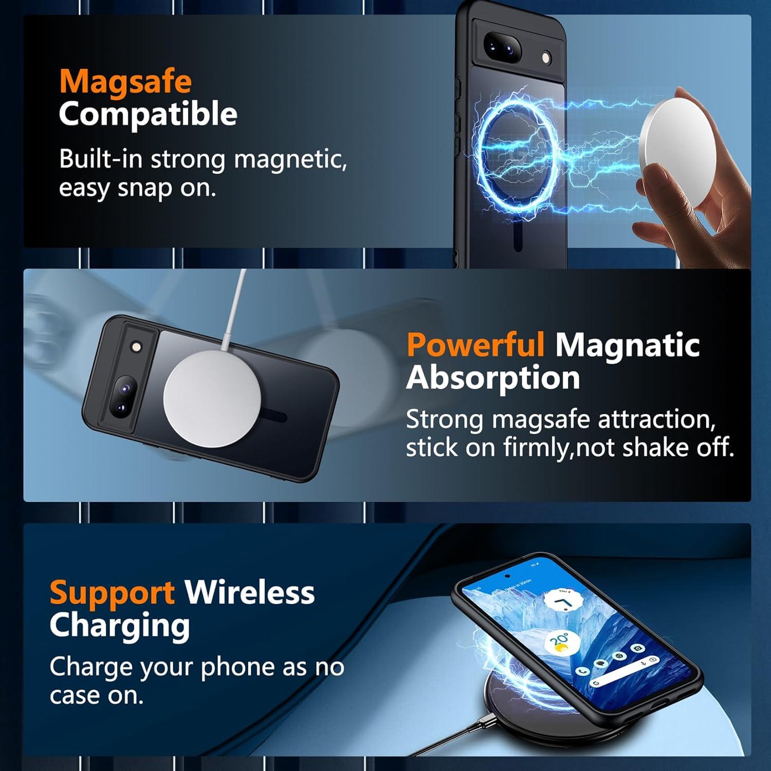 Funda Magnética Teloxy para Google Pixel 8A - Protección Militar