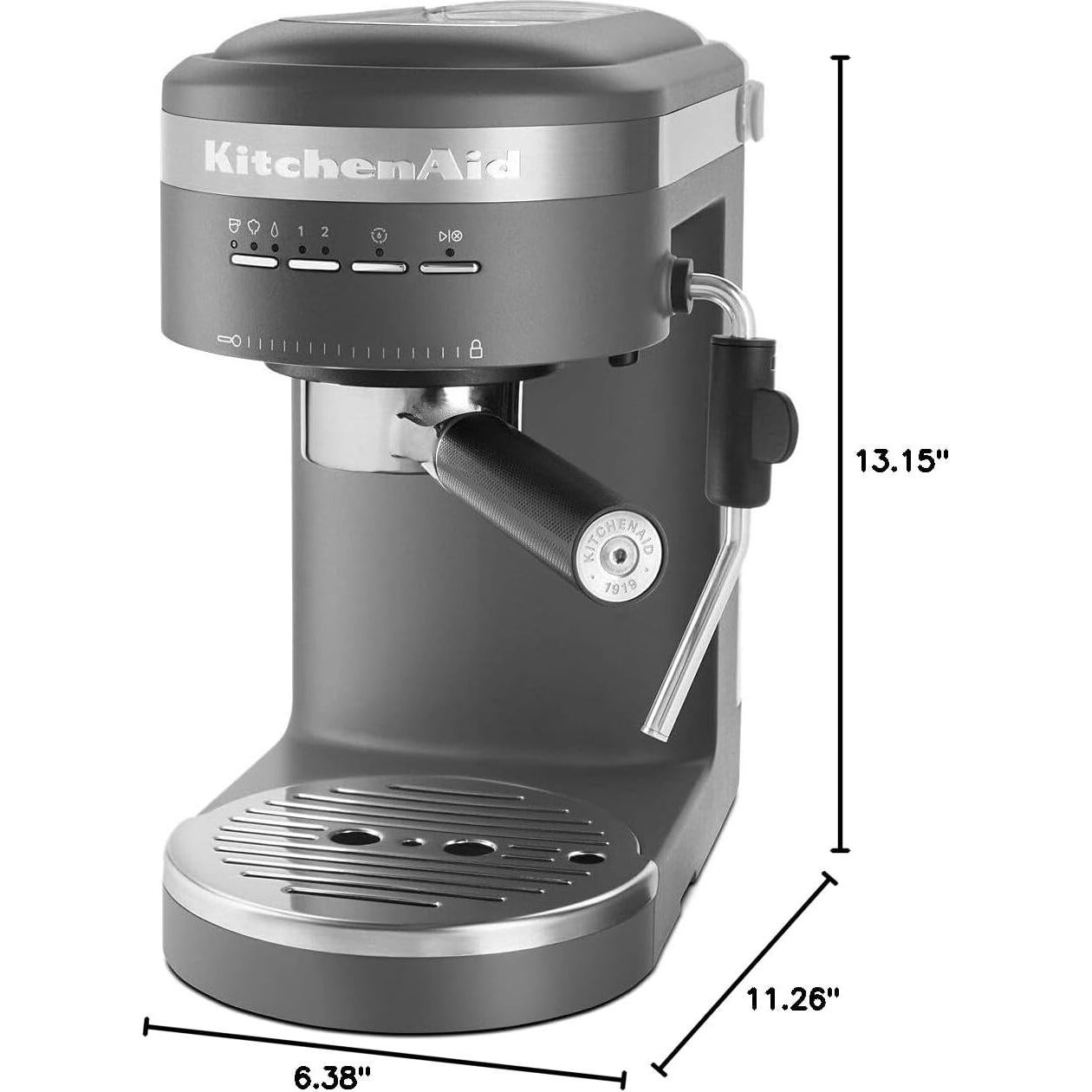 Máquina de Espresso KitchenAid KES6403, 1.4L, Gris Mate