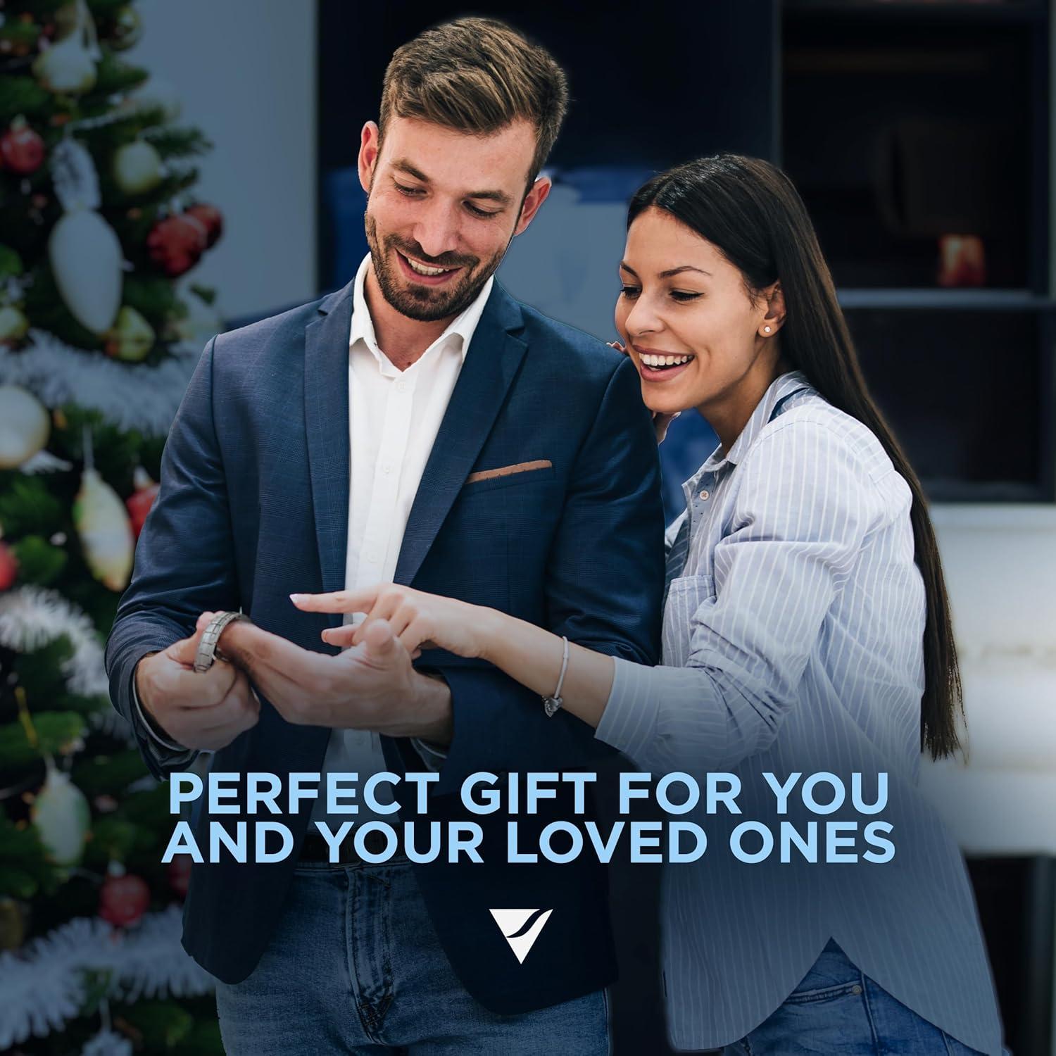 Pulsera Magnética Vigor Wave de Titanio para Hombres - Alivio Dolor