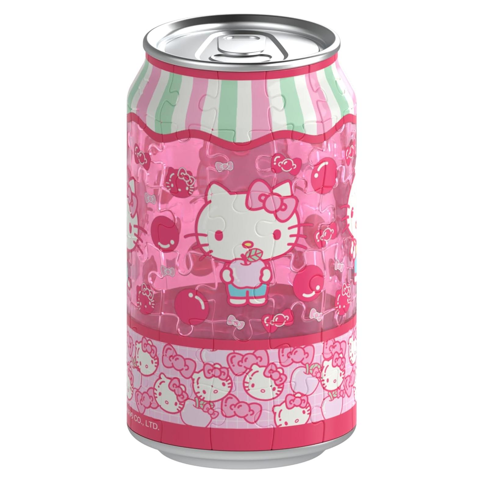 Rompecabezas 3D de Lata de Soda Hello Kitty Hands Craft 72 Piezas