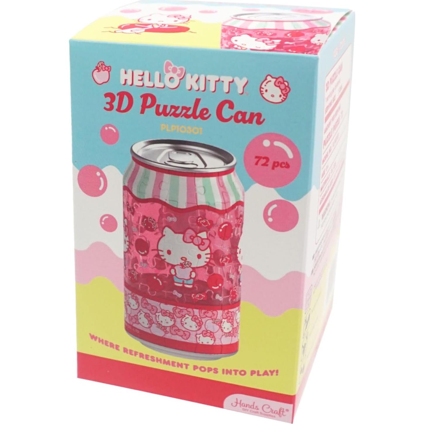 Rompecabezas 3D de Lata de Soda Hello Kitty Hands Craft 72 Piezas