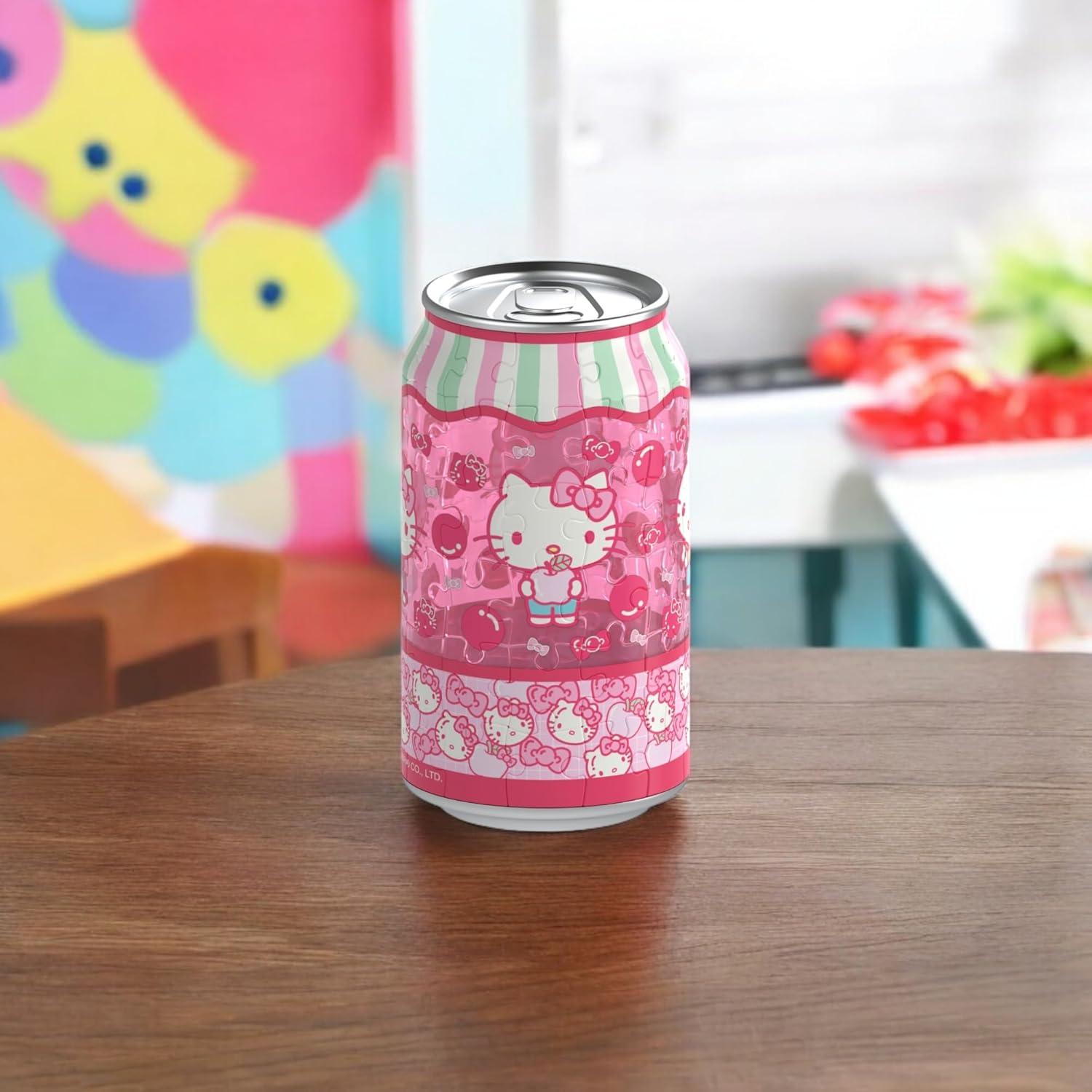 Rompecabezas 3D de Lata de Soda Hello Kitty Hands Craft 72 Piezas