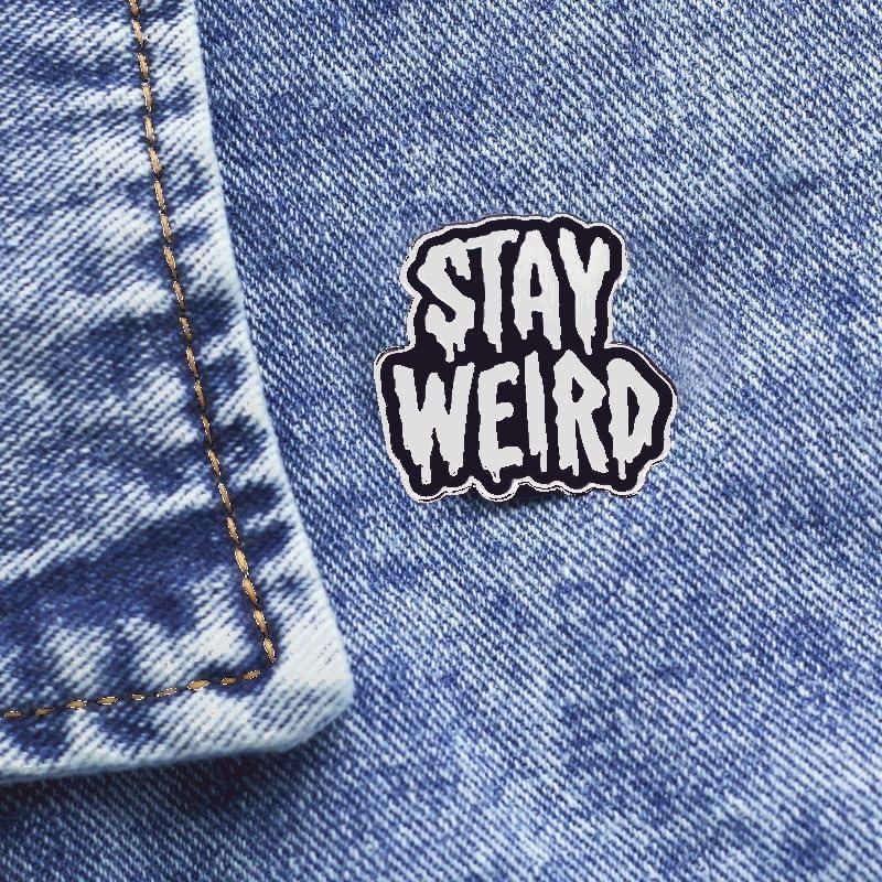 Pin de Esmalte Punk Gótico Mantente Raro - Accesorio Unisex