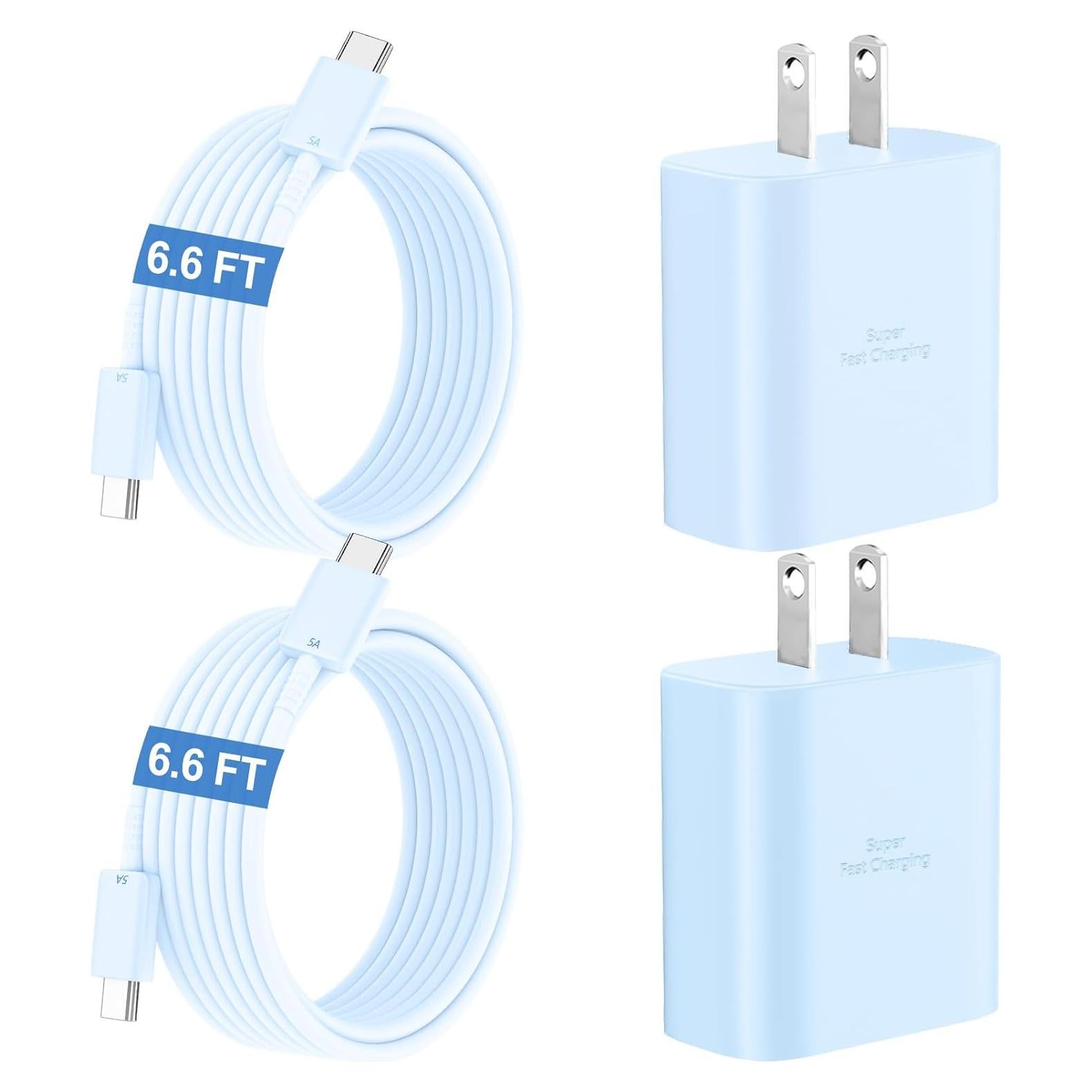 Cargador Rápido Super 45W USB C Samsung con Cable 6.6FT