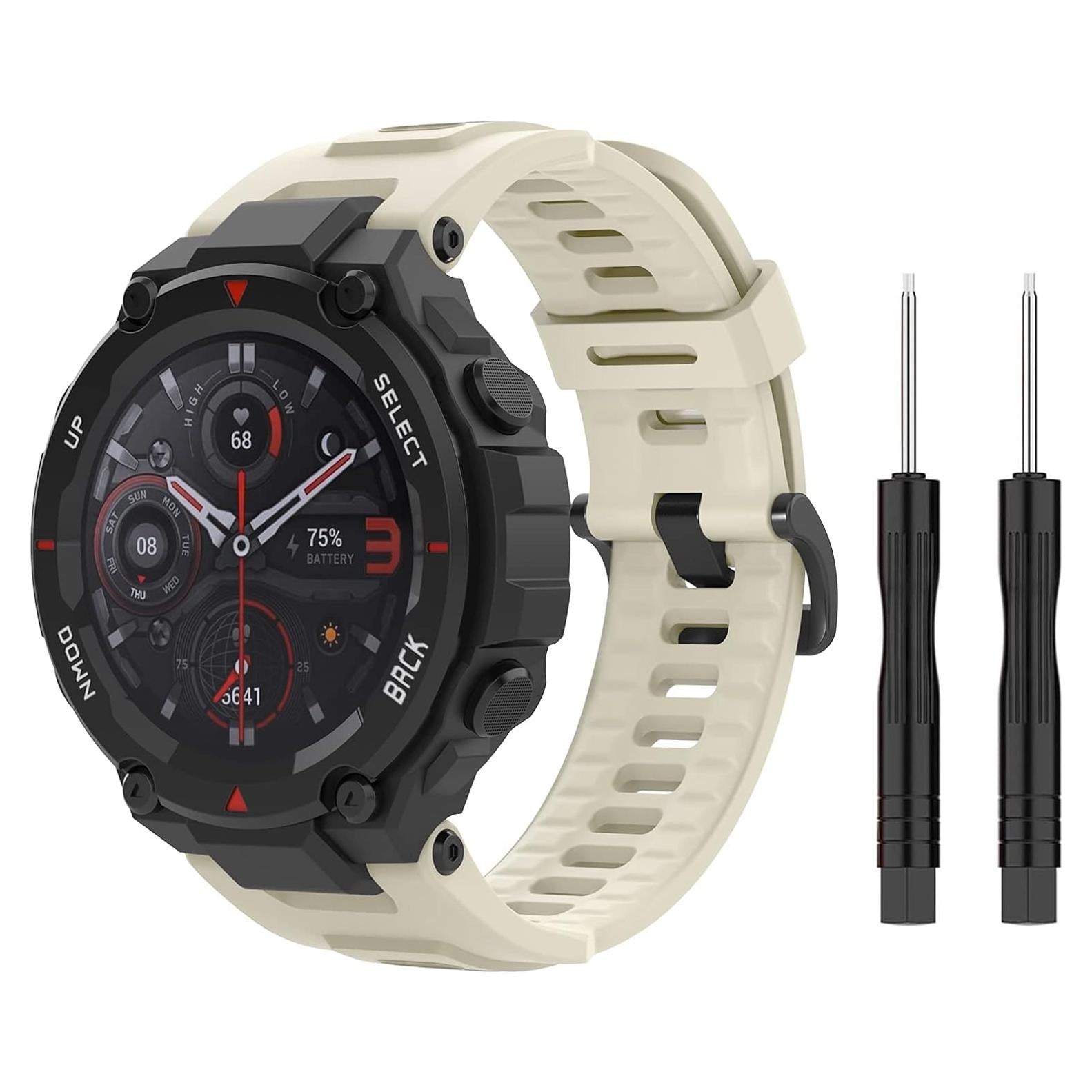 Correa de Silicona MoKo para Amazfit T-Rex/T-Rex Pro Beige