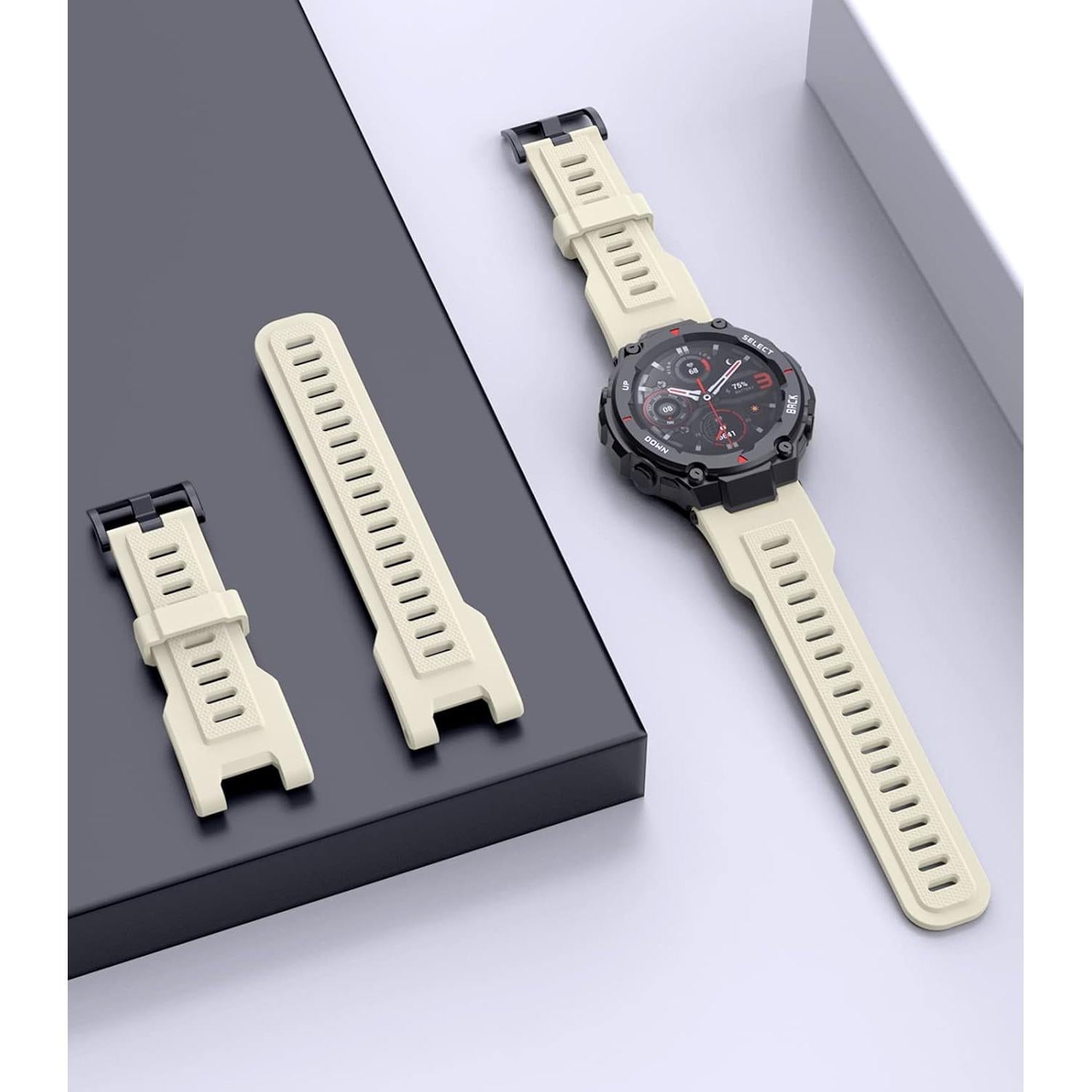 Correa de Silicona MoKo para Amazfit T-Rex/T-Rex Pro Beige