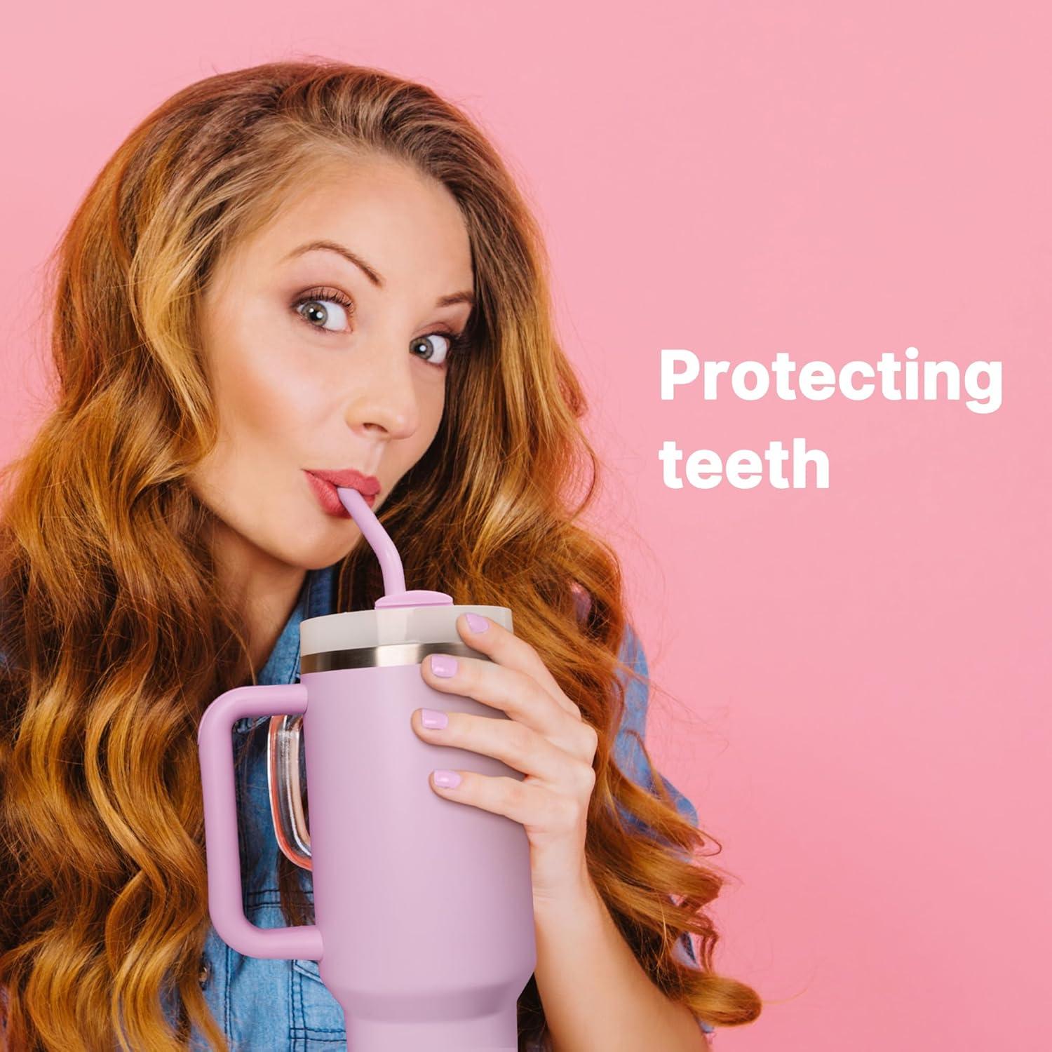 Popotes de Metal Reutilizables Lpaacat 30.99 cm 6 Piezas con Silicona