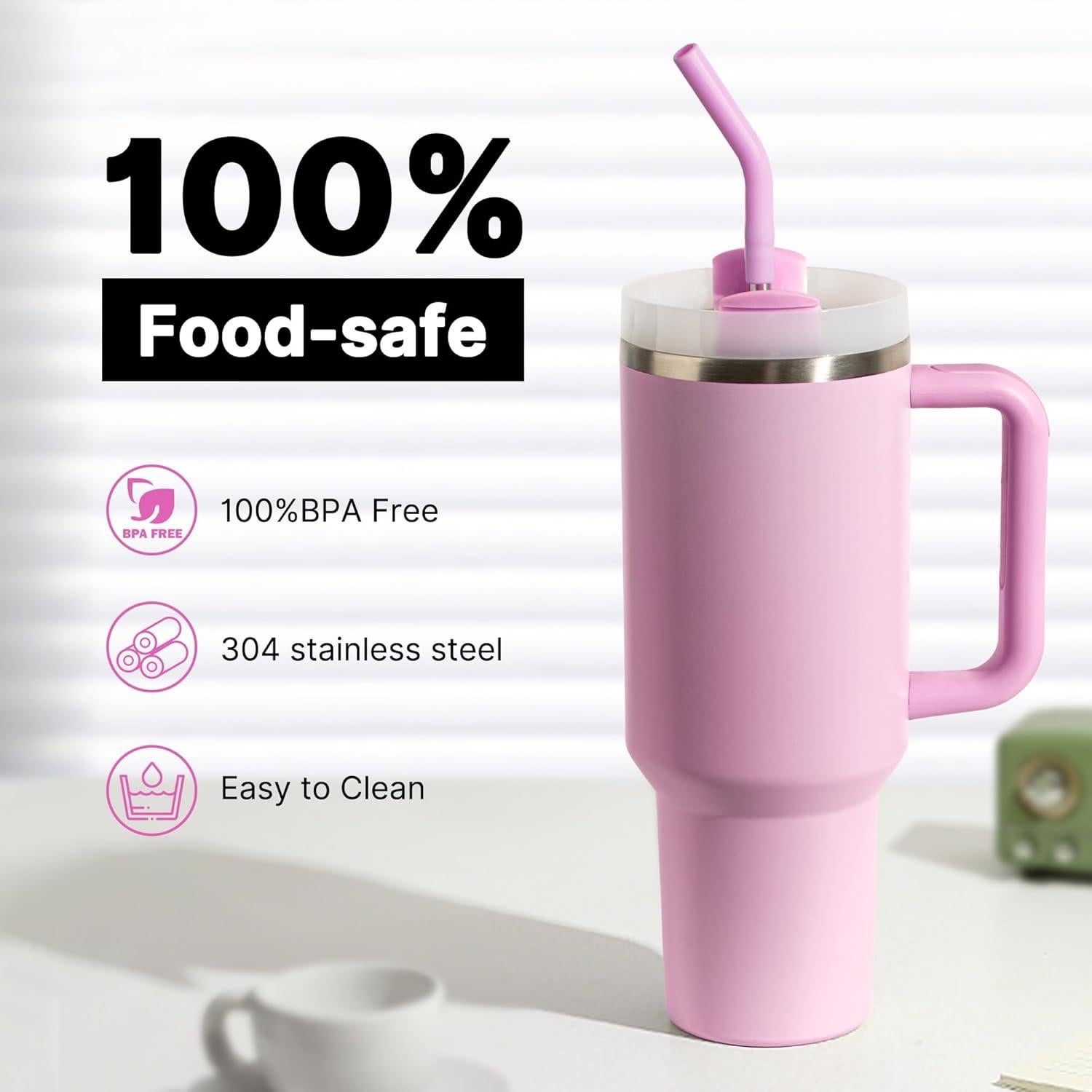 Popotes de Metal Reutilizables Lpaacat 30.99 cm 6 Piezas con Silicona