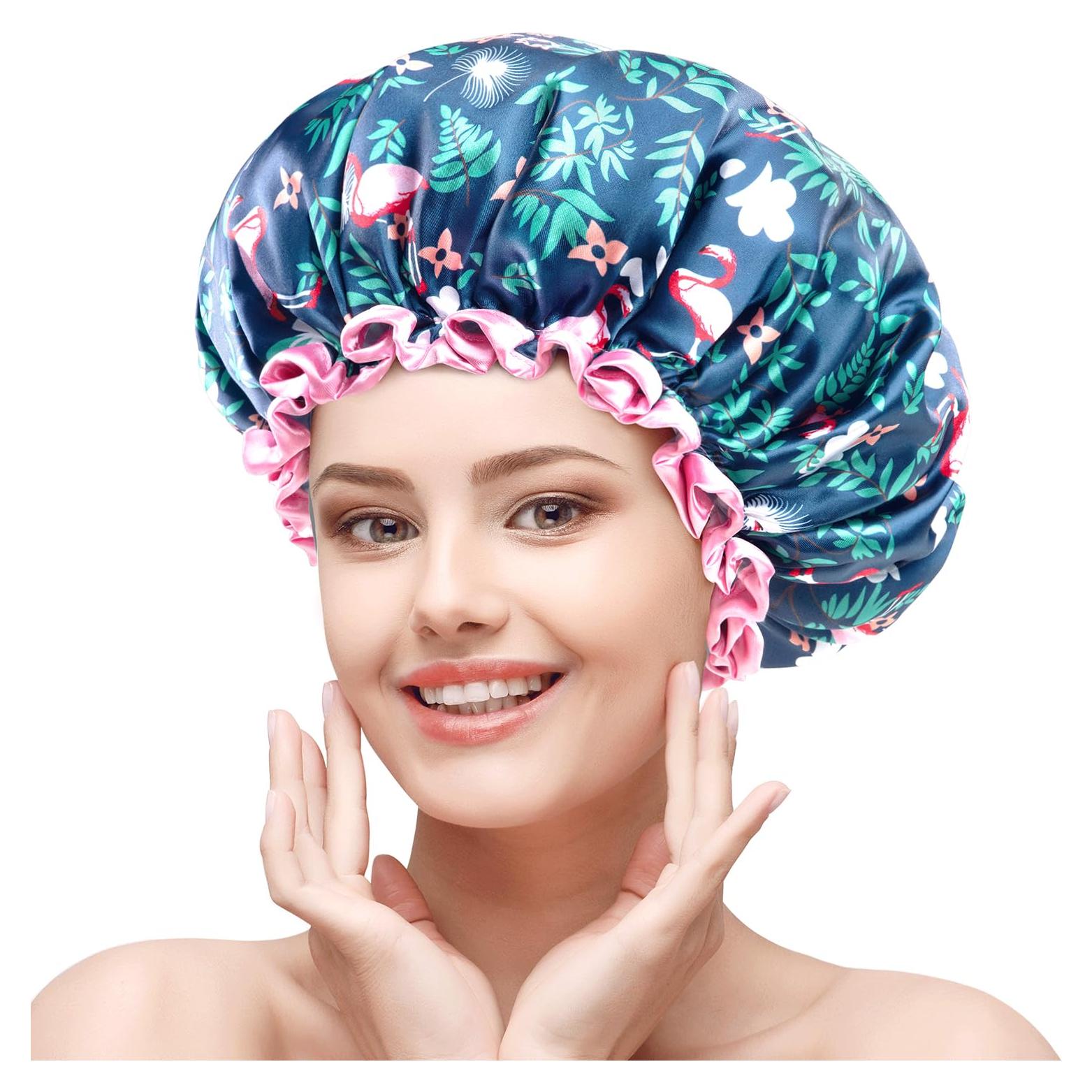 Gorro de Ducha Extra Grande Mikimini Flamenco Impermeable