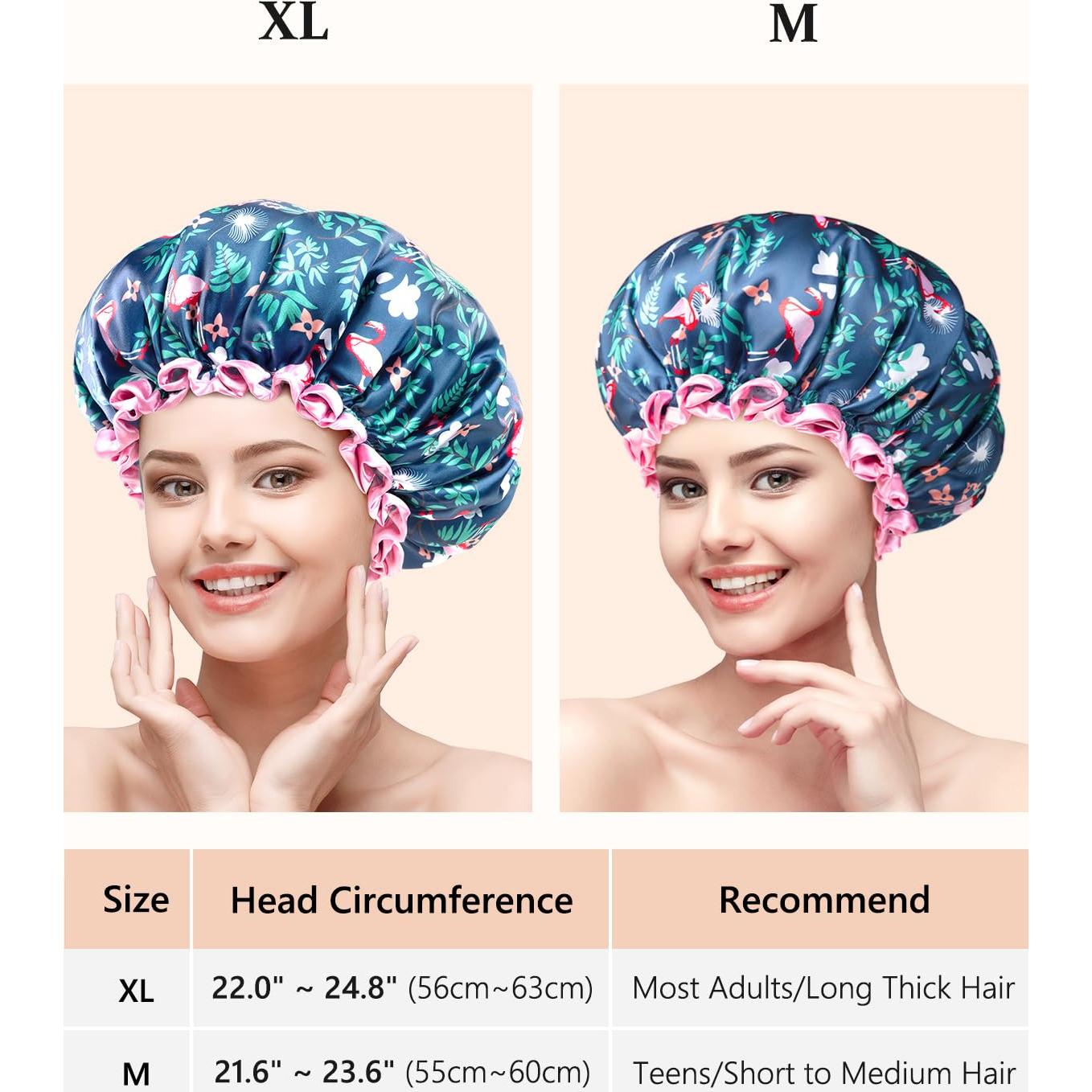 Gorro de Ducha Extra Grande Mikimini Flamenco Impermeable