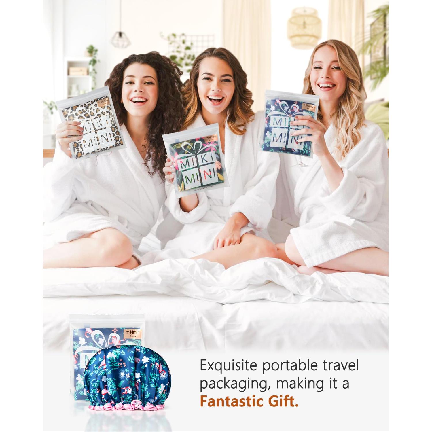 Gorro de Ducha Extra Grande Mikimini Flamenco Impermeable