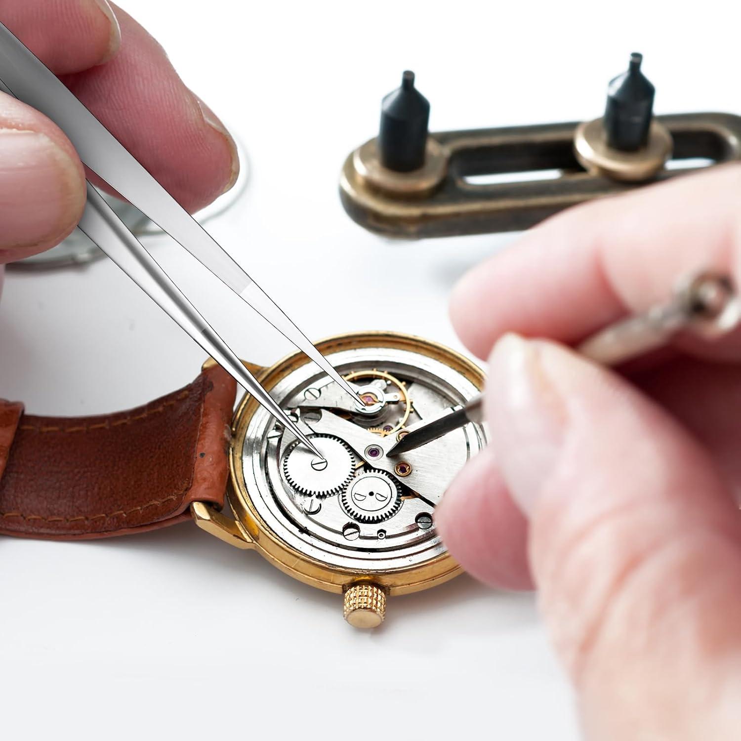 Juego de Pinzas de Precisión DragonflyDreams 4 Piezas Acero Inoxidable