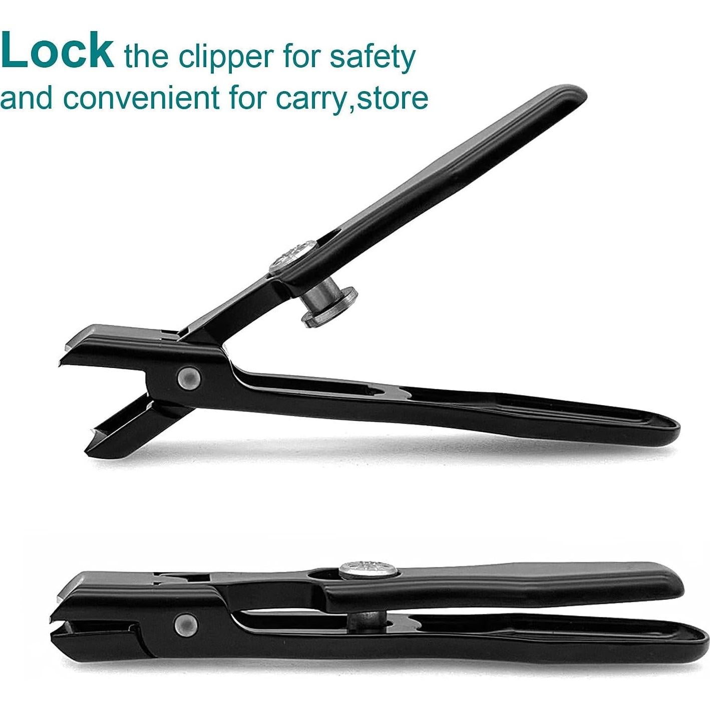 Cortauñas VOGARB para Uñas Gruesas, Acero Inoxidable, Negro