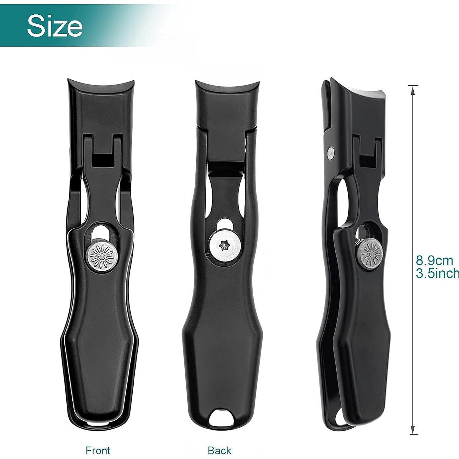 Cortauñas VOGARB para Uñas Gruesas, Acero Inoxidable, Negro