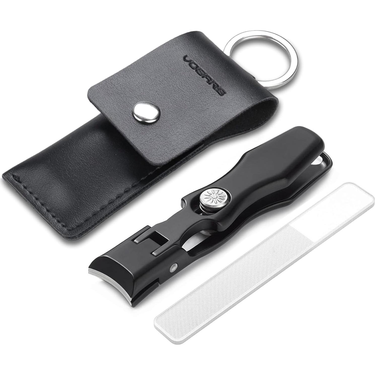 Cortauñas VOGARB para Uñas Gruesas, Acero Inoxidable, Negro