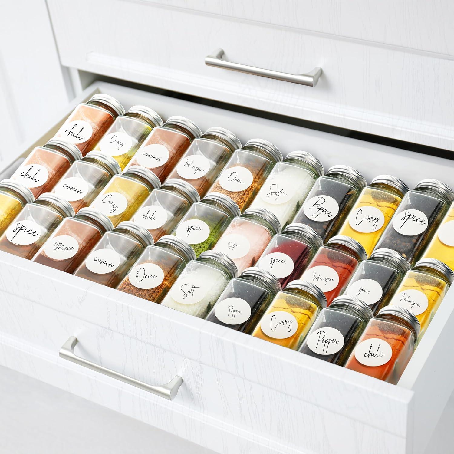 Frascos de Especias Cuadrados Simple Houseware 4oz - Paquete de 12