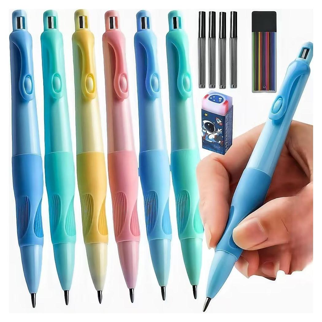 Lápices mecánicos Inclock 2.0mm HB con 14 minas - Paquete de 6