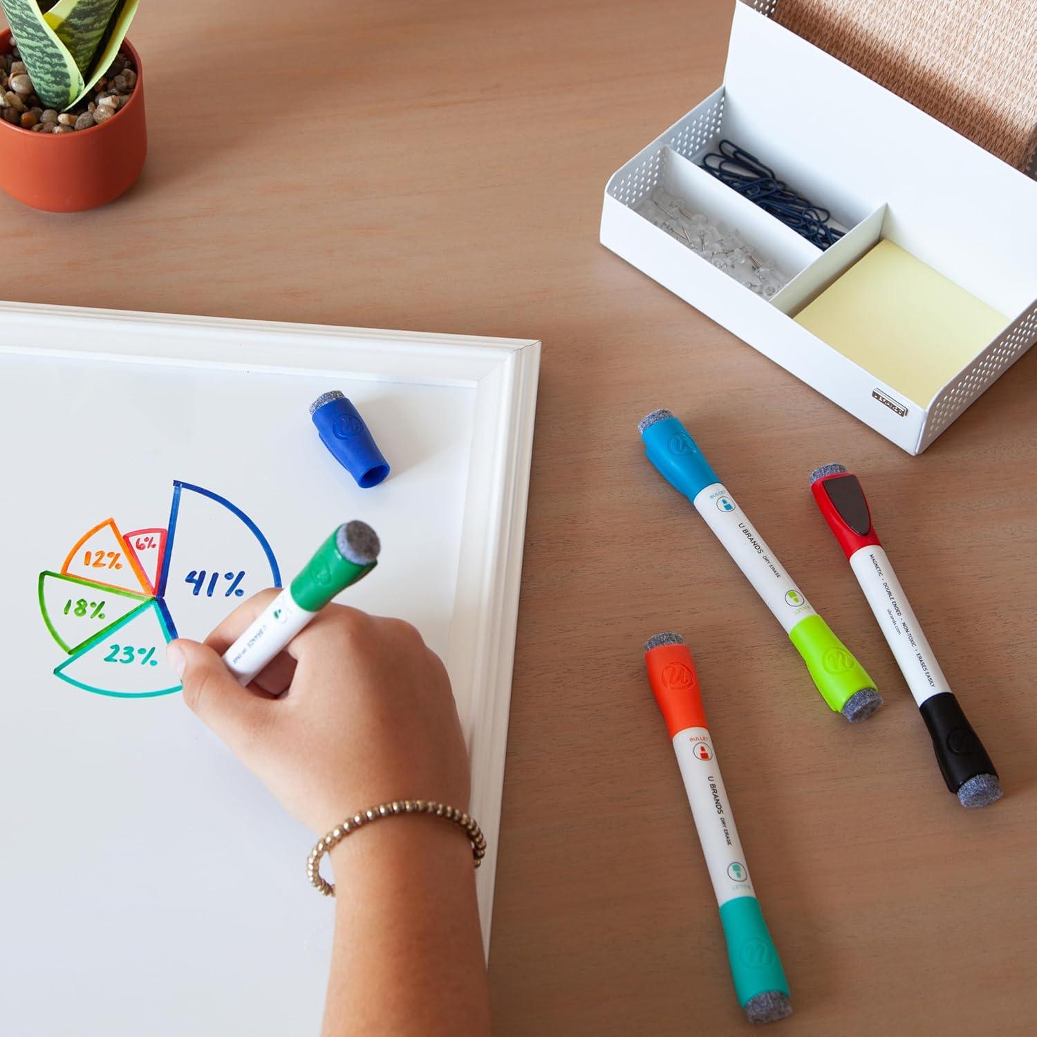 Marcadores de Pizarra Blanca U Brands Set de 6 Punta Fina