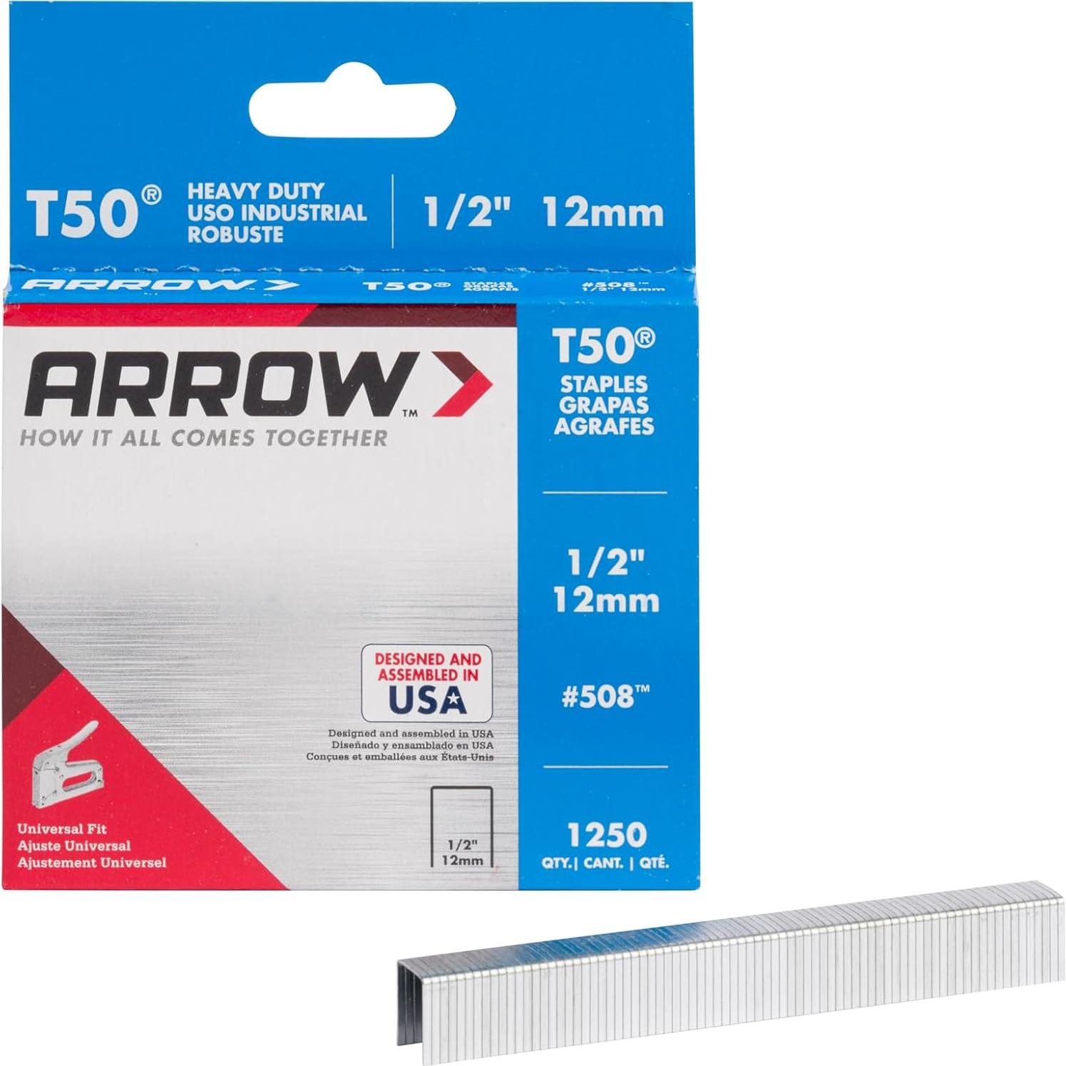 Grapadora Manual Arrow TT21 TruTac + Grapas 508 T50 12mm