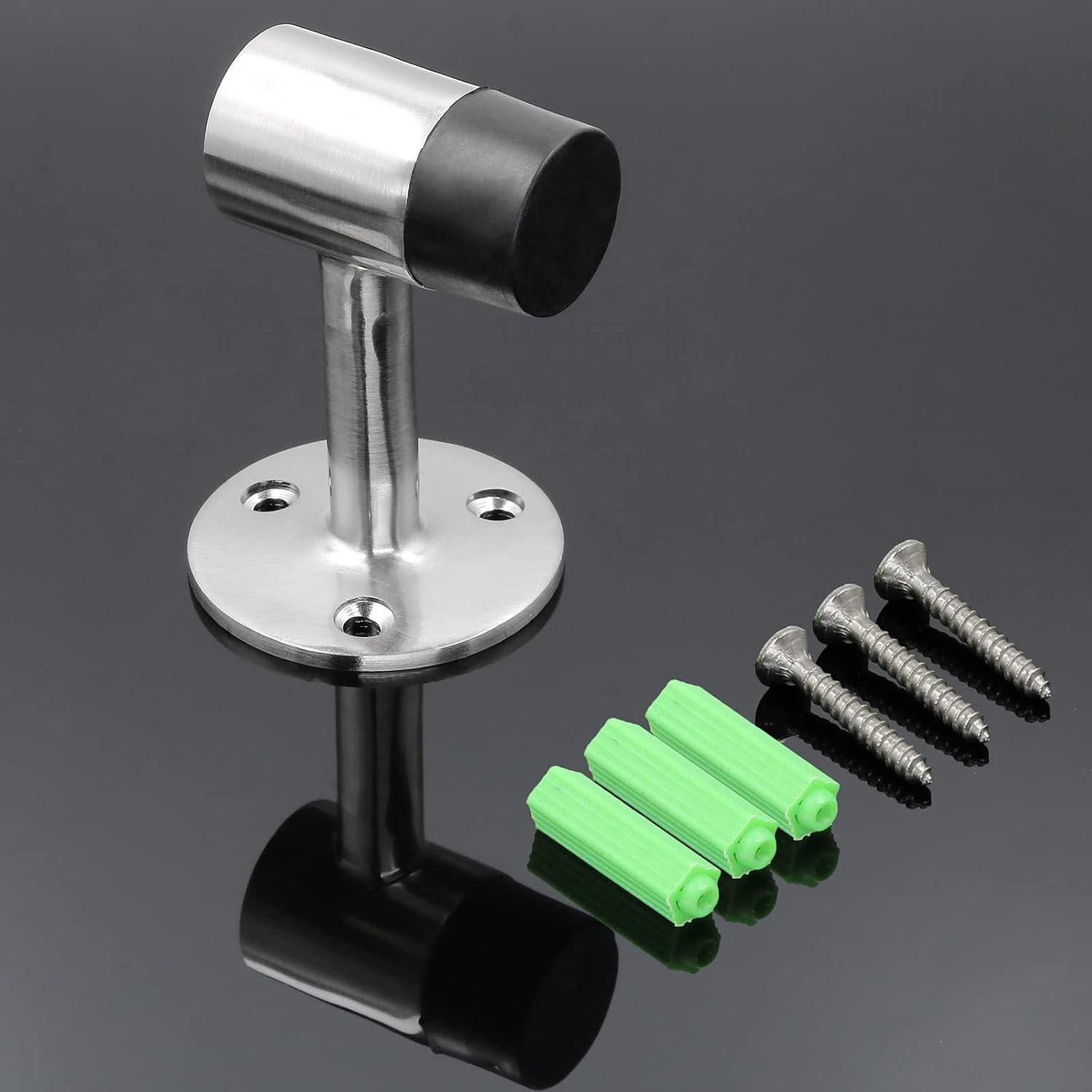 10 Soportes de Puerta Acero Inoxidable Masendelk 75mm