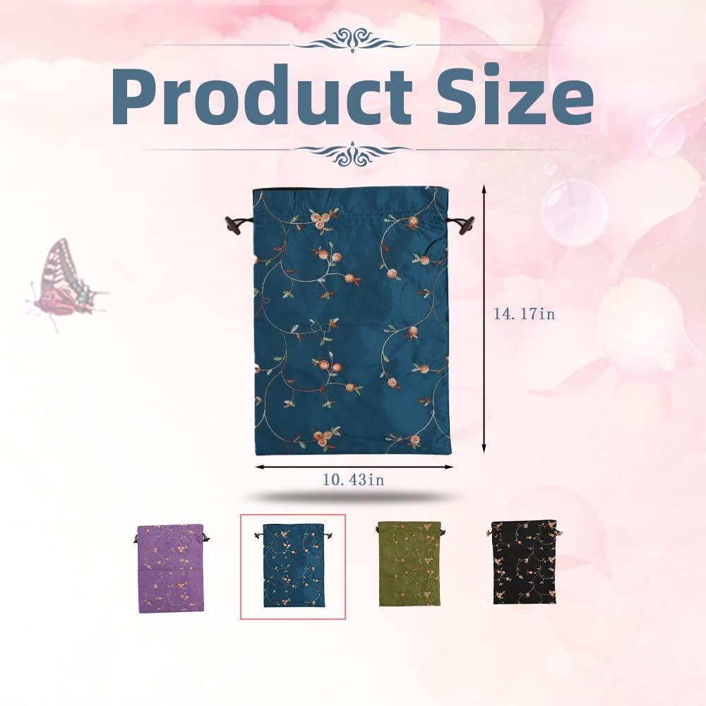 Bolsa de Almacenamiento de Seda Bordada VIOCIWUO 4 Piezas