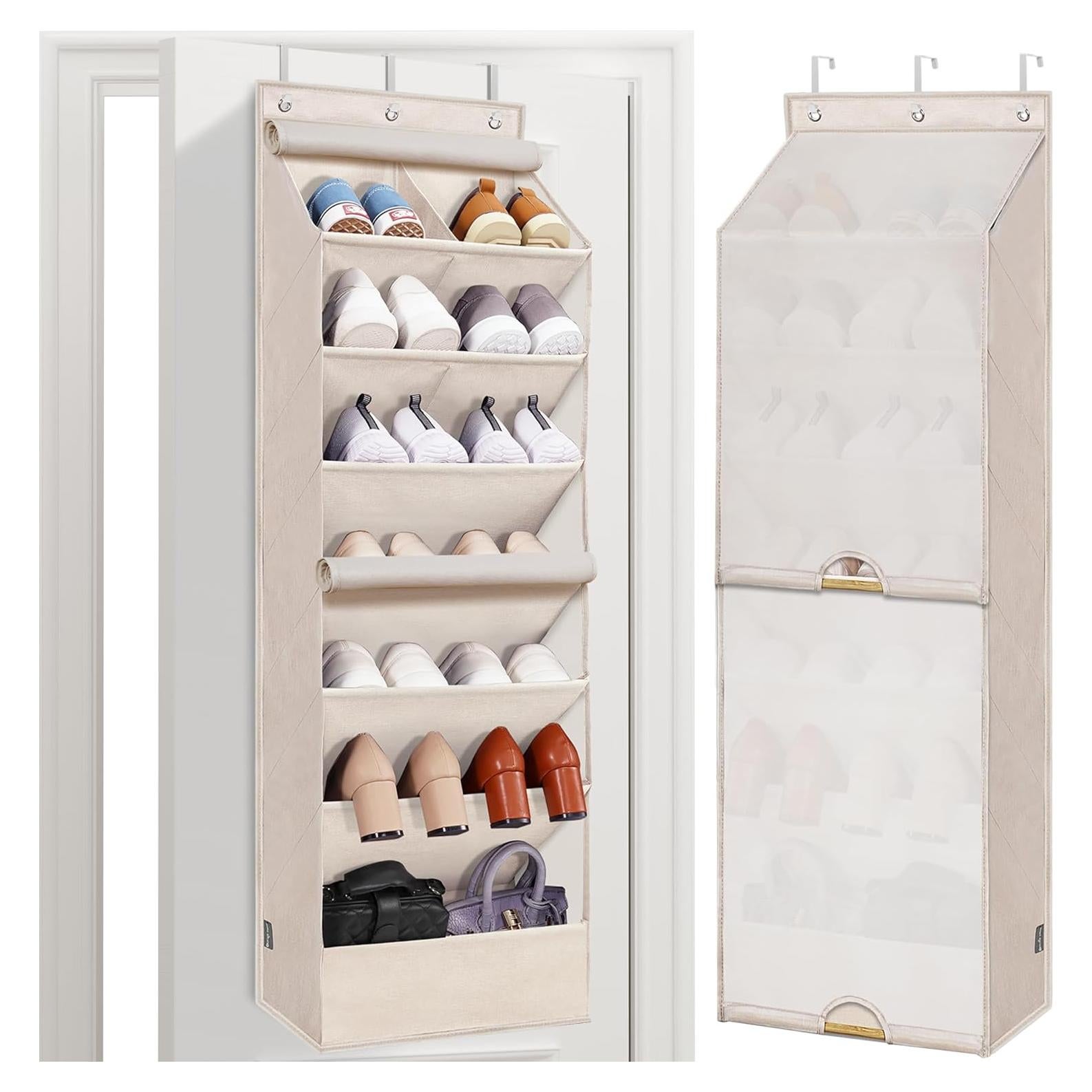 Organizador de Zapatos Sobre la Puerta STORAGE MANIAC 7 Estantes Beige